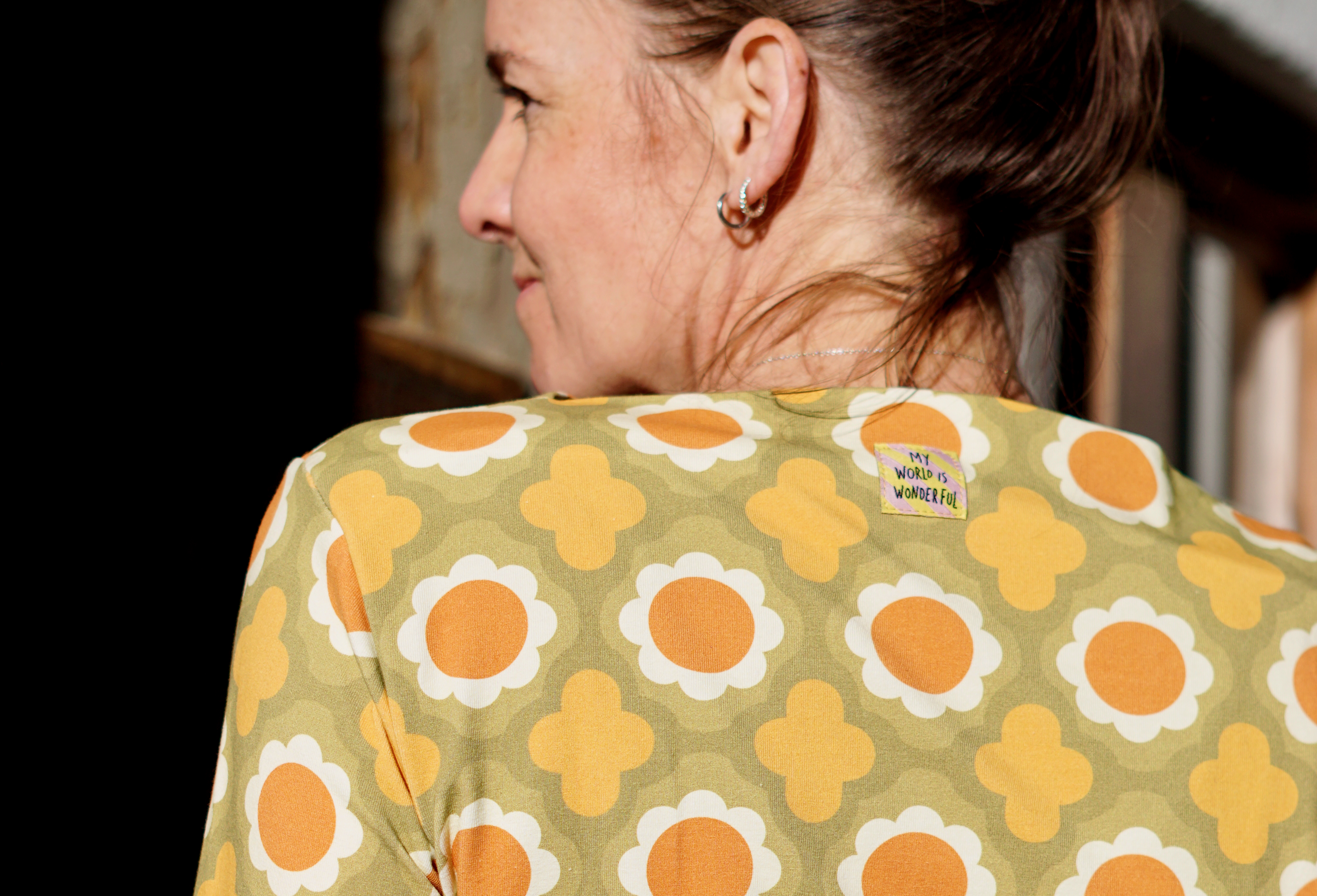 Organic fabric  - Alma olive