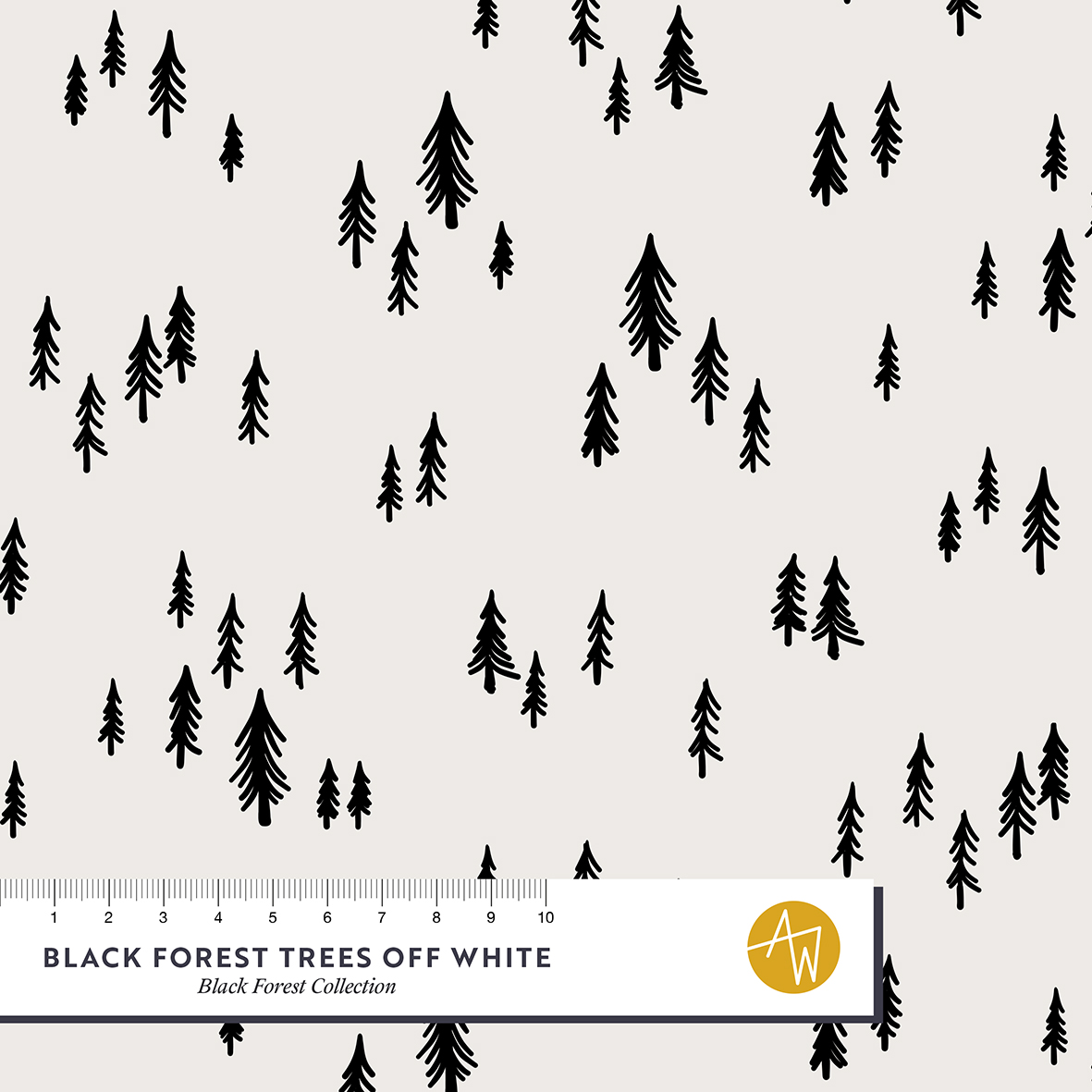 Bio Webware Stoff - Black Forest Trees Offwhite - AlexandraWeise, Wald, Bäume & Palmen, weiß, 100% Bio-Baumwolle Bio Webware Stoff - Black Forest Trees Offwhite - AlexandraWeise, Wald, Bäume & Palmen, weiß, 100% Bio-Baumwolle