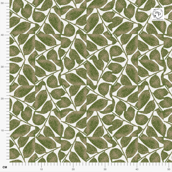 Bio Stoff  - Blätter Puzzle grün