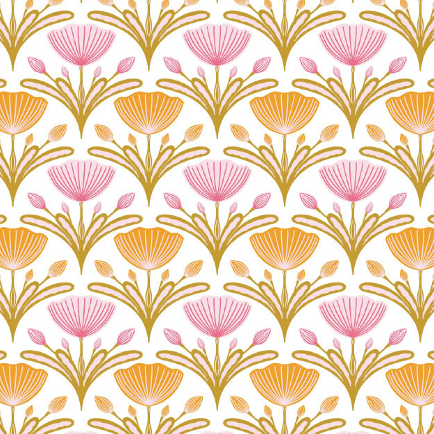 Bio Stoff - Tulpen orange, groß - misspeppels