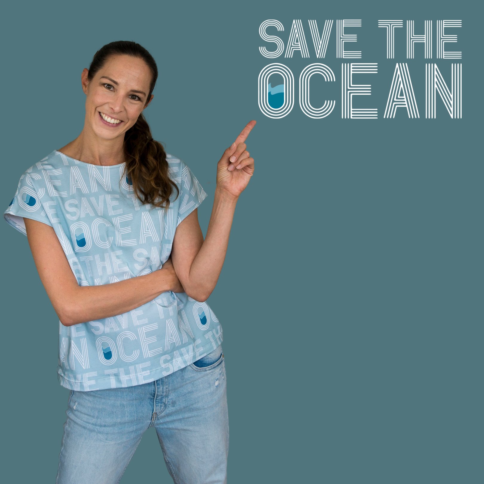 Ocean, weiß- graublau, Webware Ocean, weiß- graublau, Webware