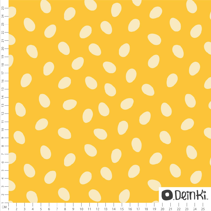 Bio Canvas Stoff - Ostereier - Deinki, Ostern, gelb, 100% Bio-Baumwolle Bio Canvas Stoff - Ostereier - Deinki, Ostern, gelb, 100% Bio-Baumwolle