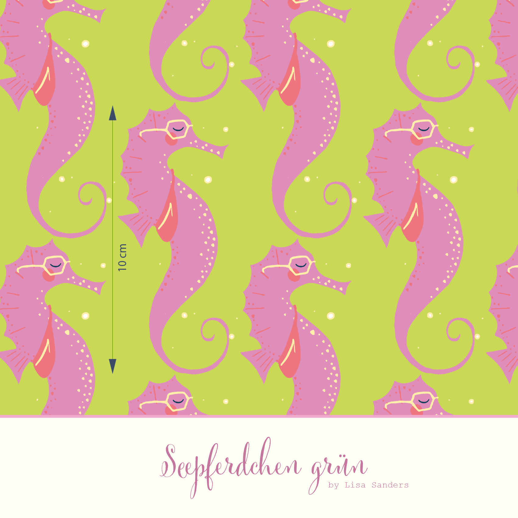 Bio Webware Stoff - Seepferdchen - LisaSanders, Tiere, Maritim, grün, 100% Bio-Baumwolle Bio Webware Stoff - Seepferdchen - LisaSanders, Tiere, Maritim, grün, 100% Bio-Baumwolle