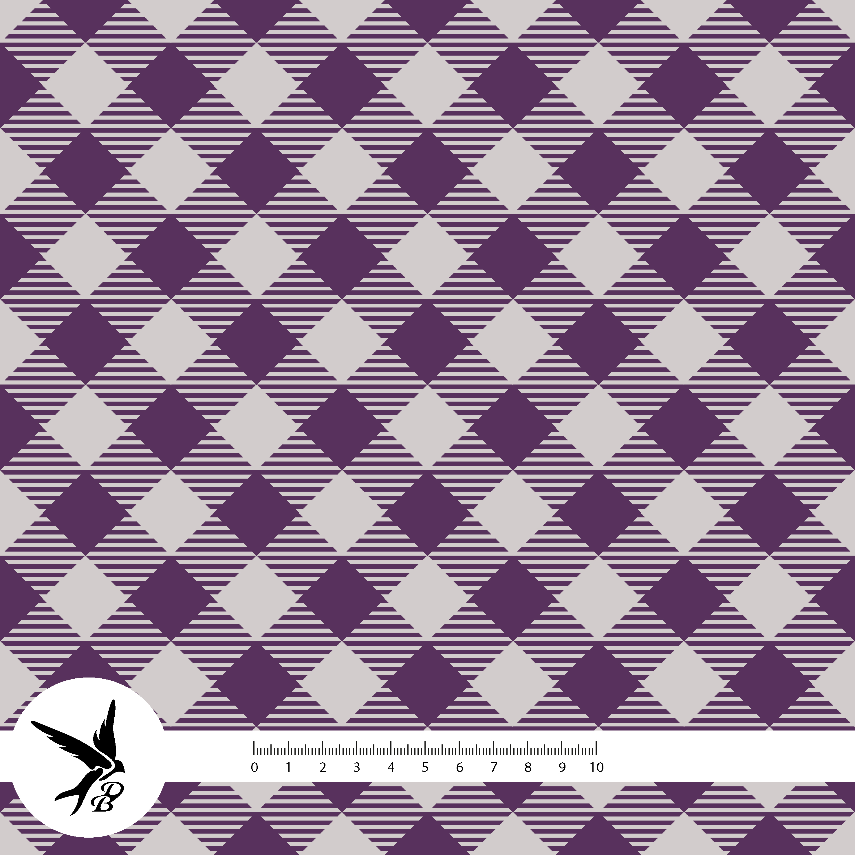 Bio Stoff - Dragonfly Karo Violett von Daniela Bonn in lila