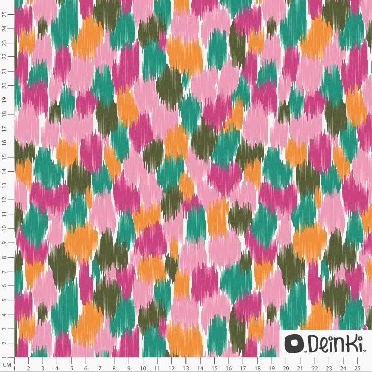 Bio Stoff - Abstrakte Striche von Deinki in bunt
