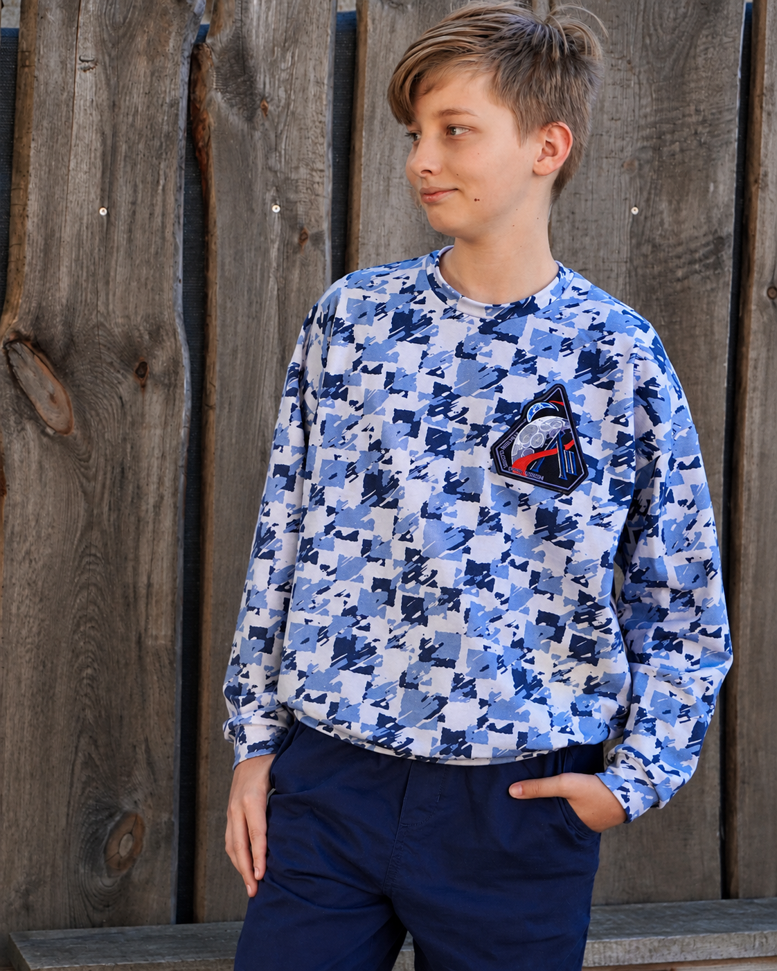 Bio Stoff  - Rocky Checks blau