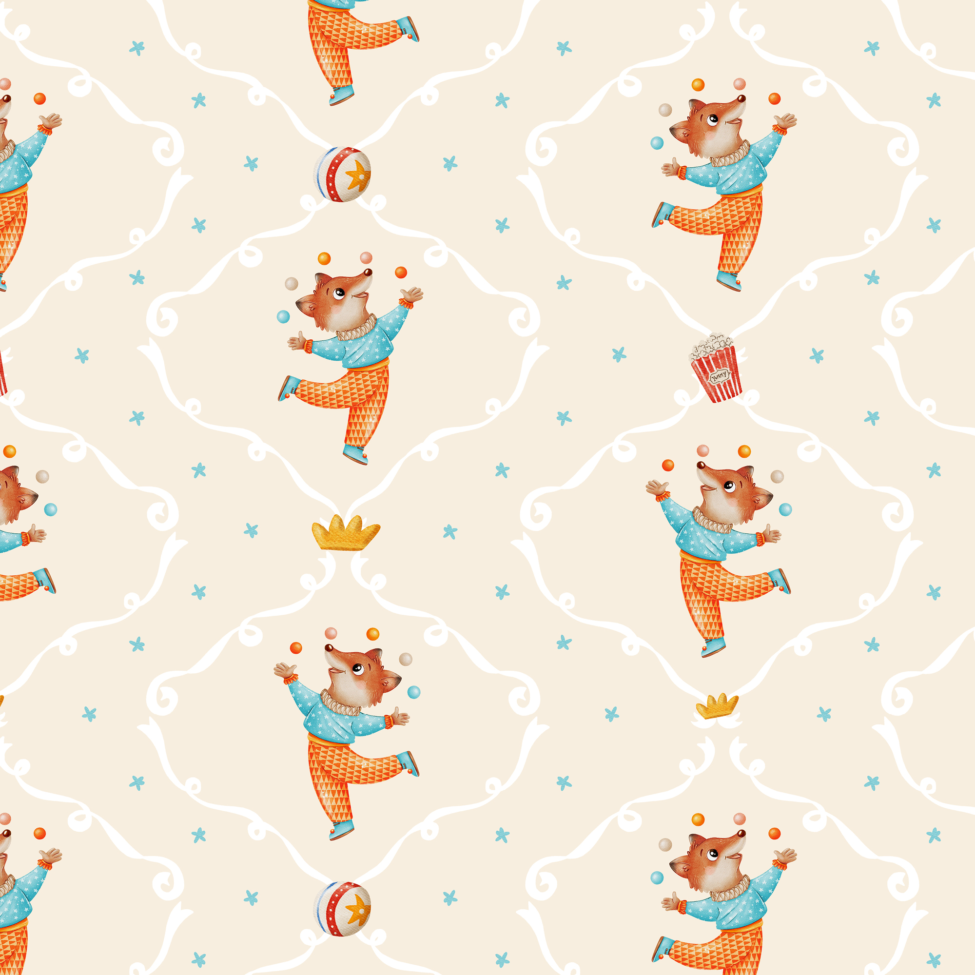 Bio Stoff - Vintage Circus Fuchs Jongleur