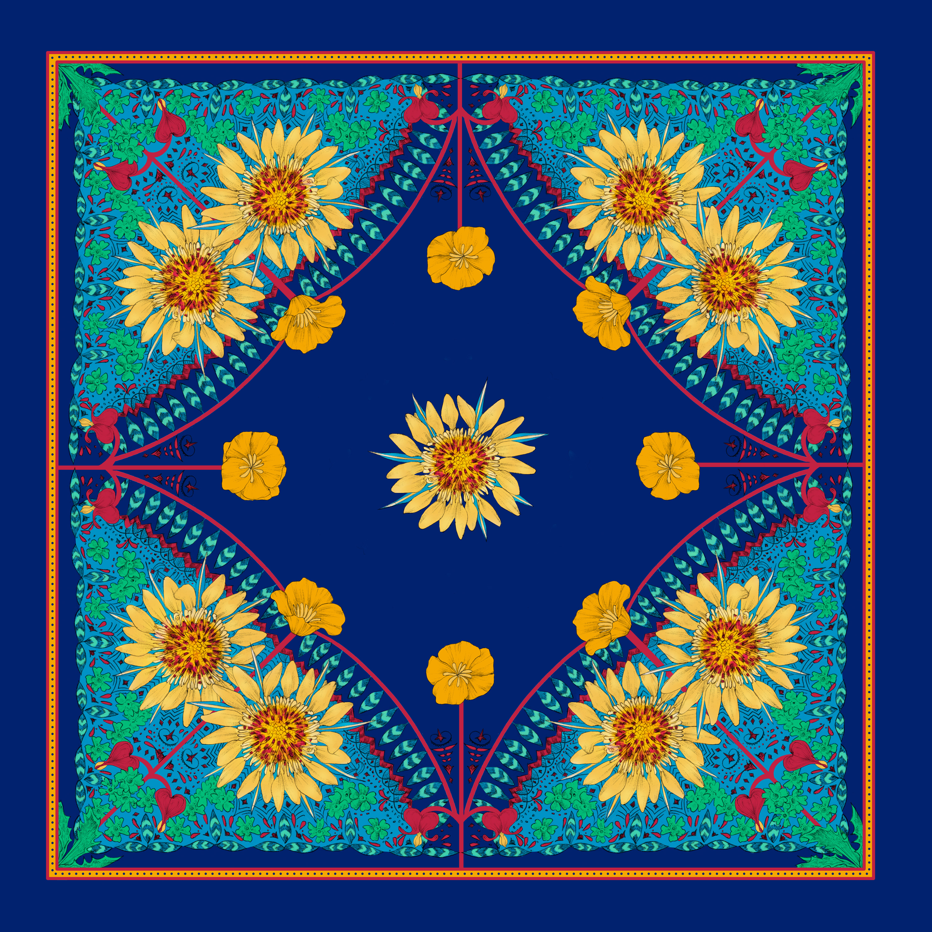 Bandana, blau, Webware Bandana, blau, Webware