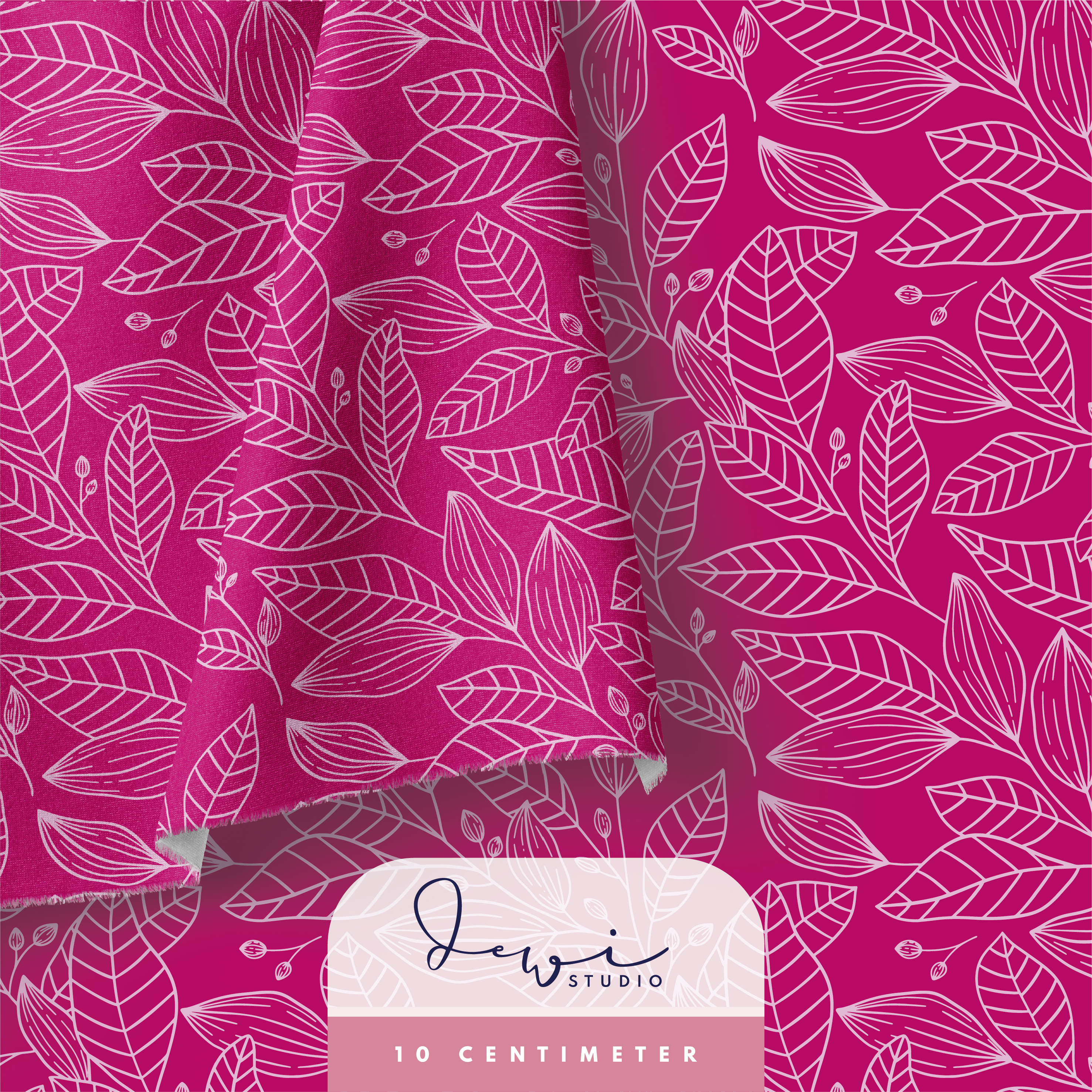 Bio Stoff - Sommerglueck Ranke Pink von Dewi Studio in pink