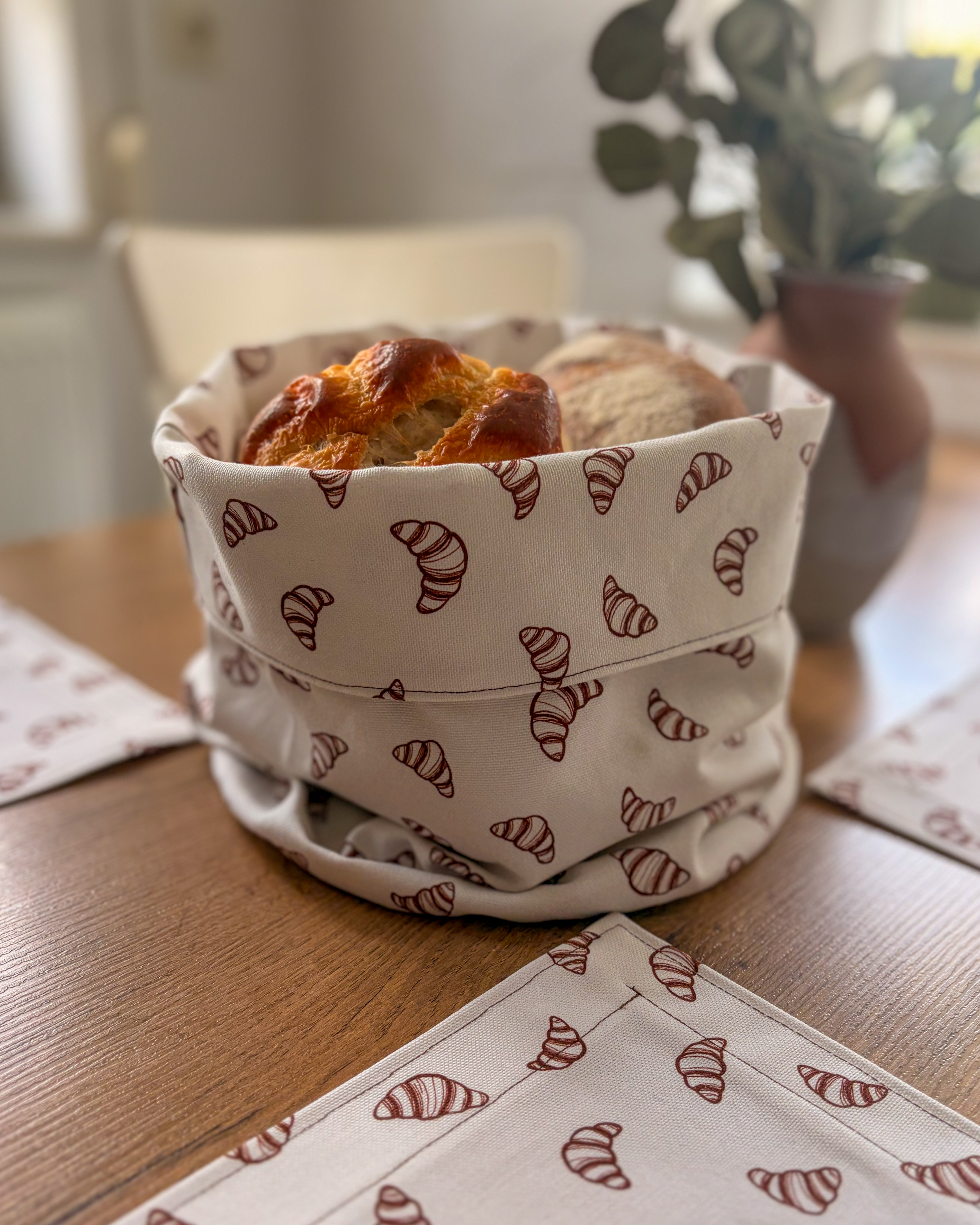 Bio Stoff  - Bonjour Croissants braun
