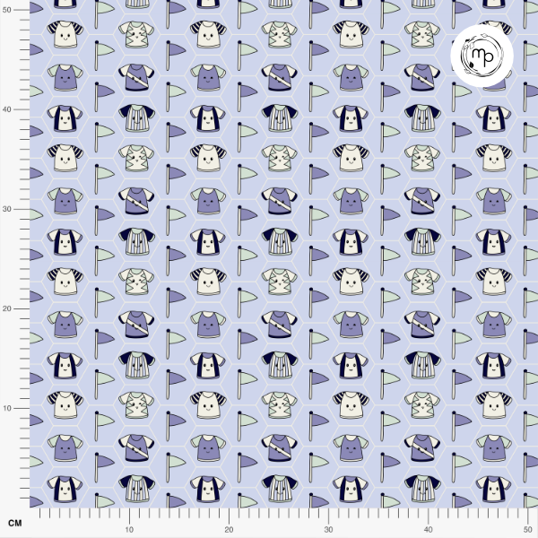 Bio Stoff - Cute Trikots blau