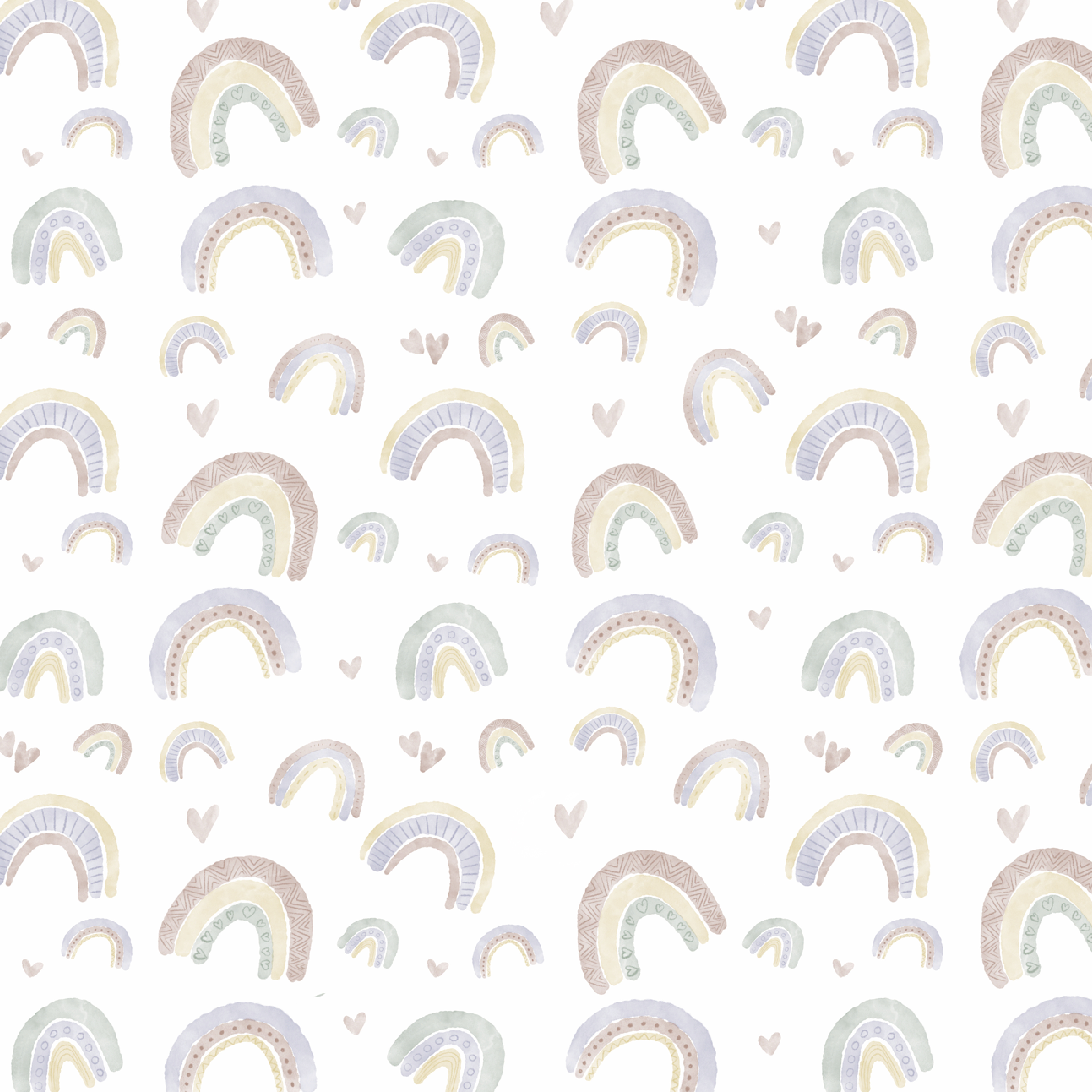 Organic fabric  - Regenbogenliebe white, mini