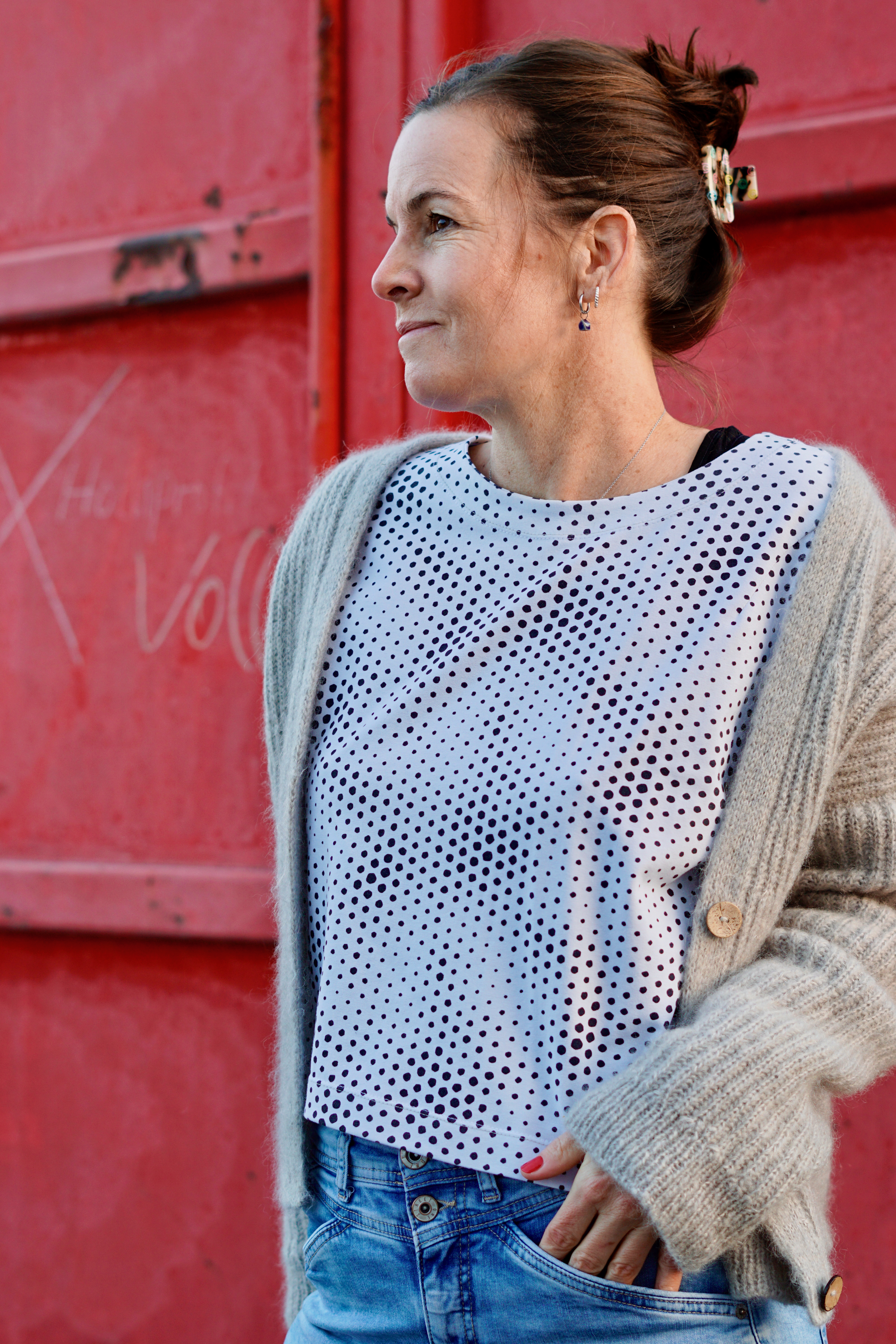 Bio Stoff  - Gleichklang Raster gelb