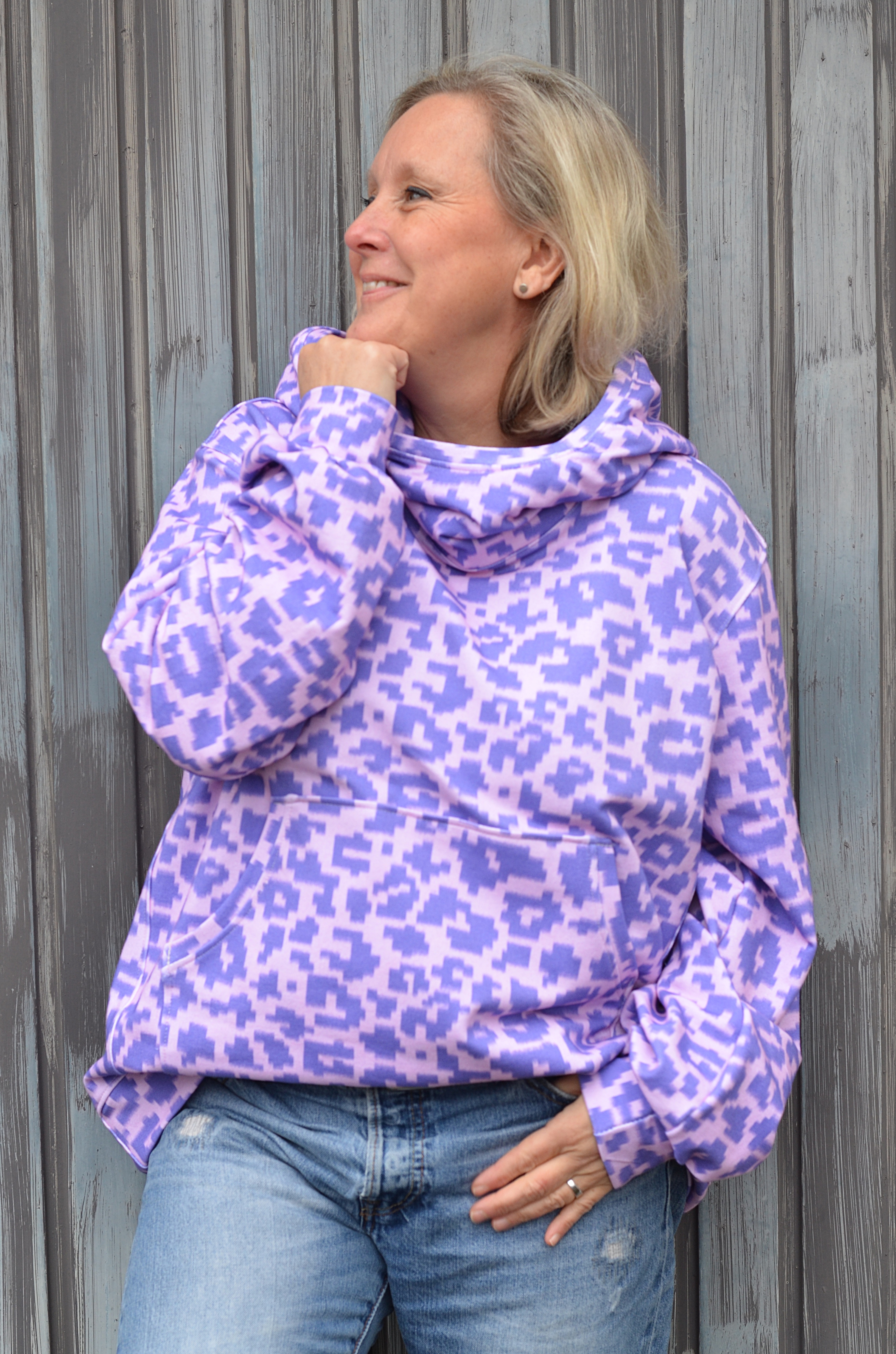 Bio Stoff - Woven Geometrics Leopard beige