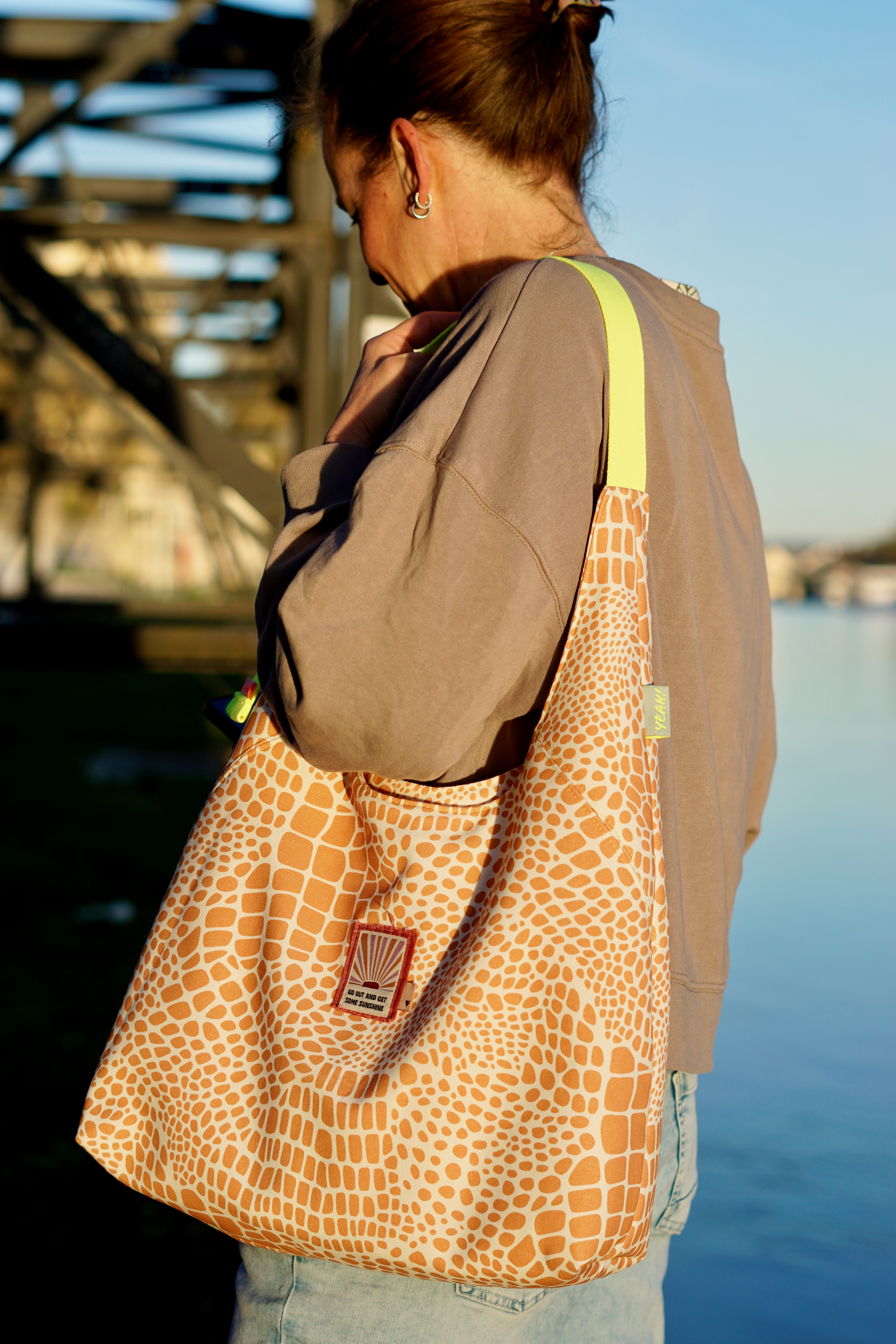 Bio Stoff  - Neo Tropica Reptilprint orange