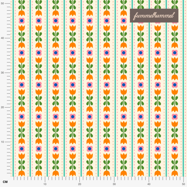 Organic fabric  -  Rosalie green