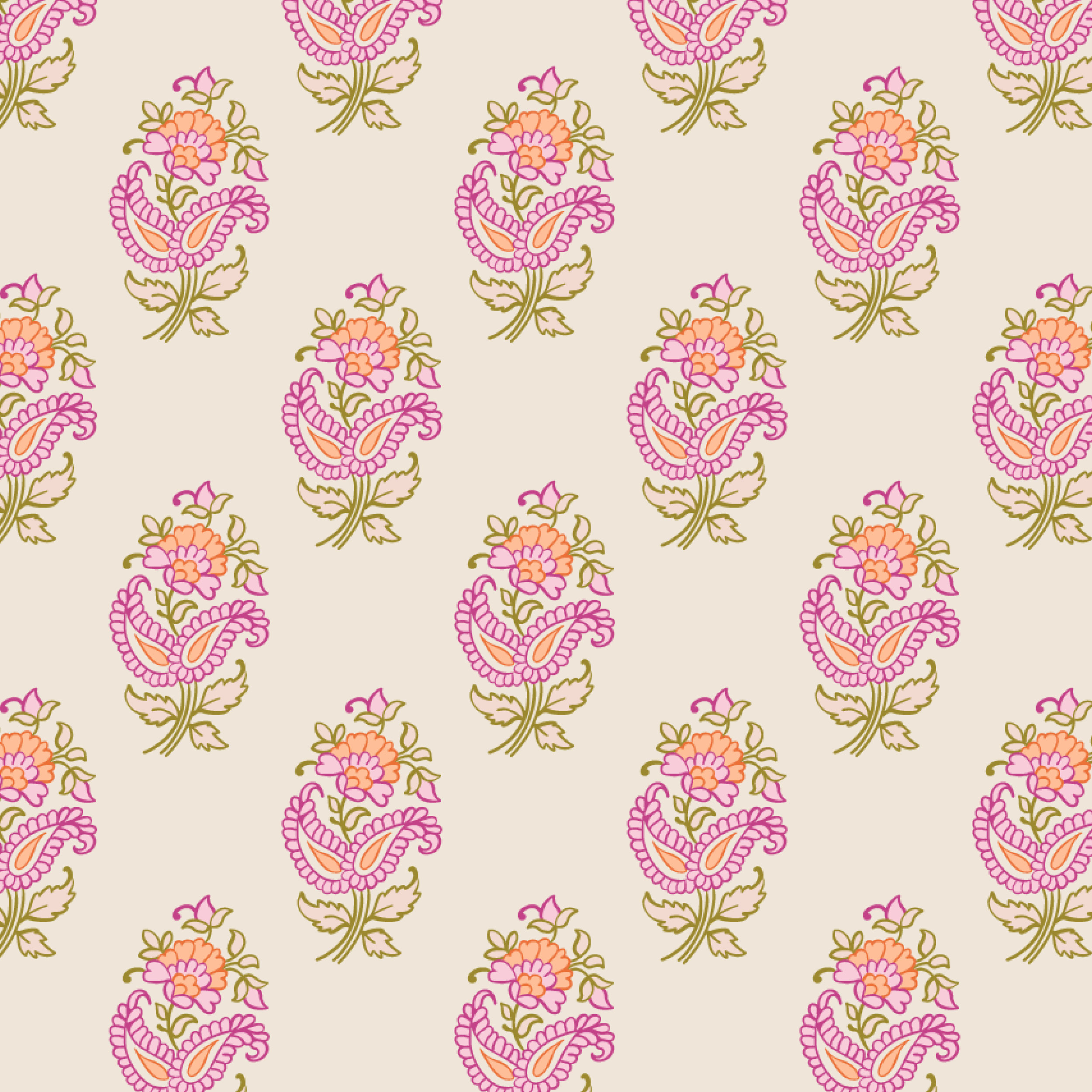 Bio Stoff  - Frühlingsfolklore Kleines Paisley