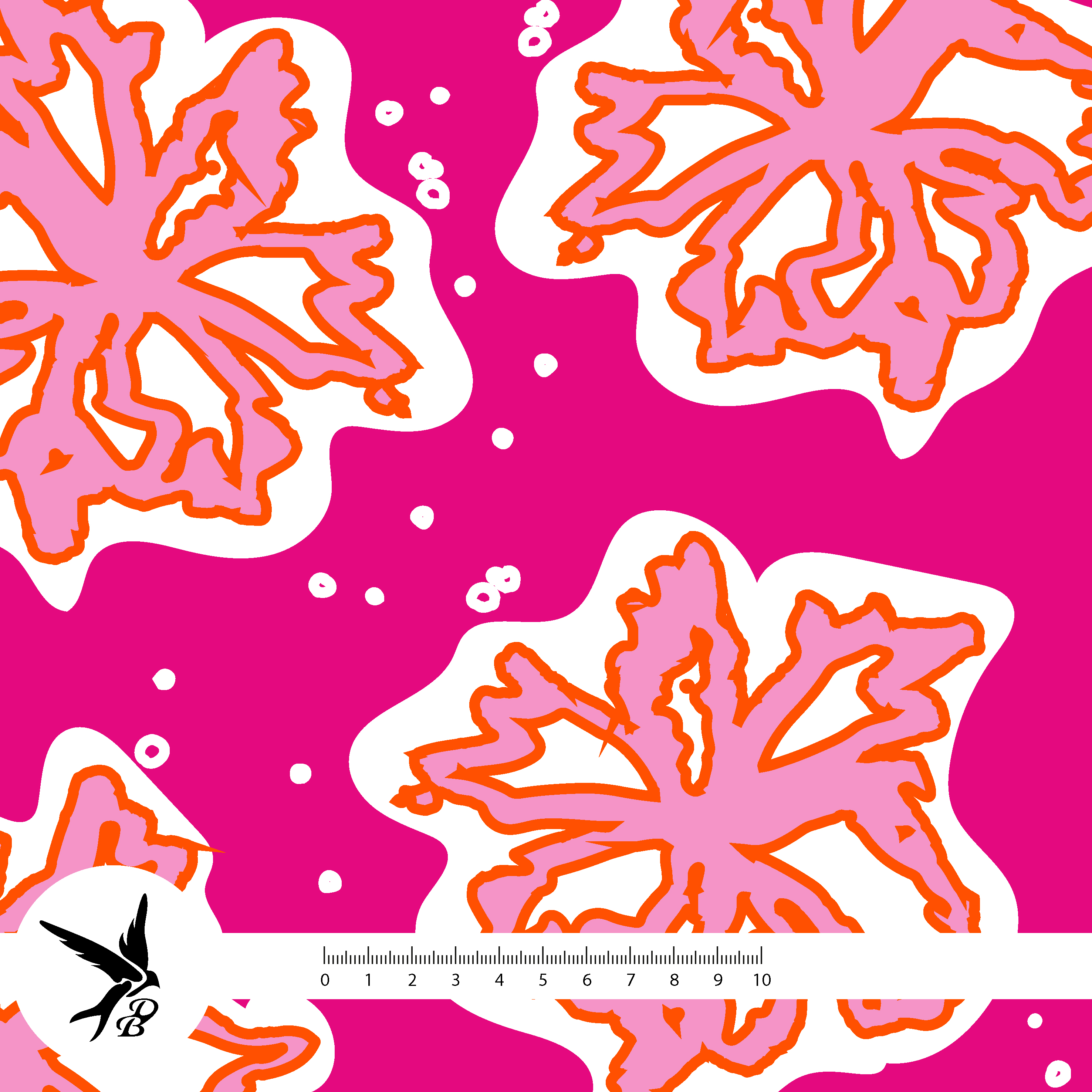 Bio Stoff  - Bloom and Shape Blume Pink - DanielaBonn, pink, Abstrakt, Blumen