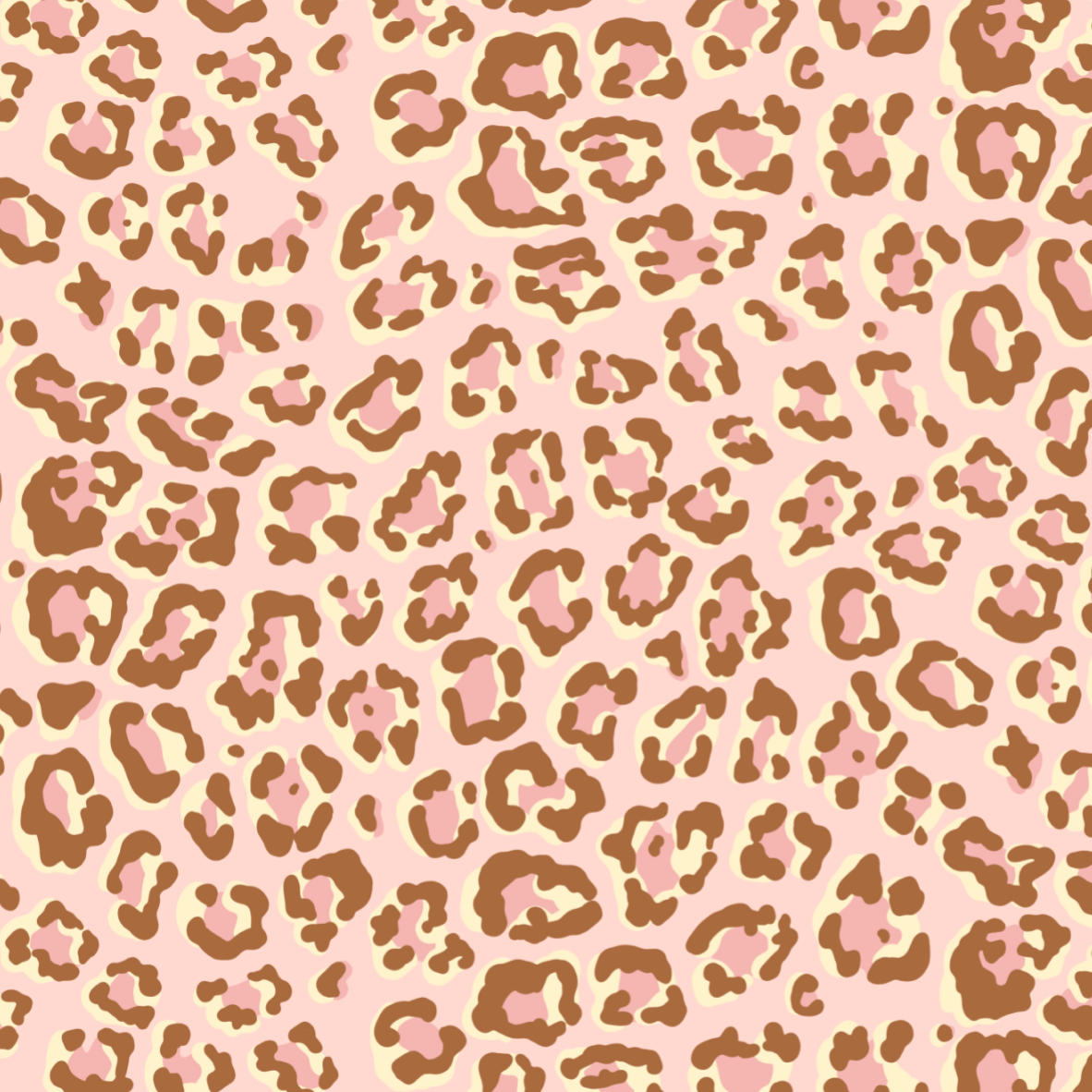 Organic fabric - Safari Luxe Leoprint brown, pink