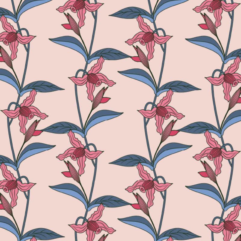 Bio-Stoff - Tropische Blumen