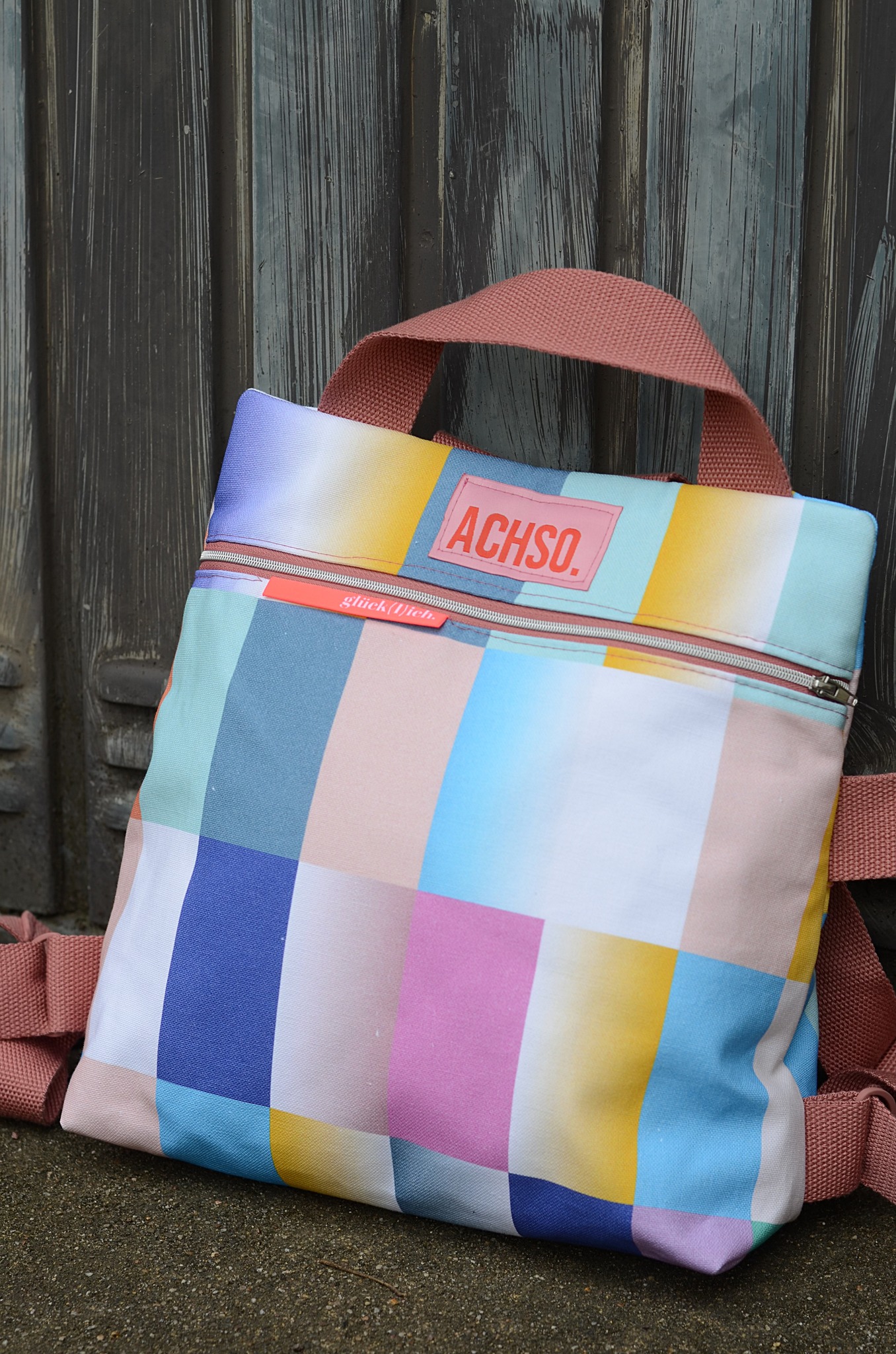 Bio Webware Stoff  - Prism Glow Karo Pink - DanielaBonn, bunt, Geometrische Muster 100% Bio-Baumwolle