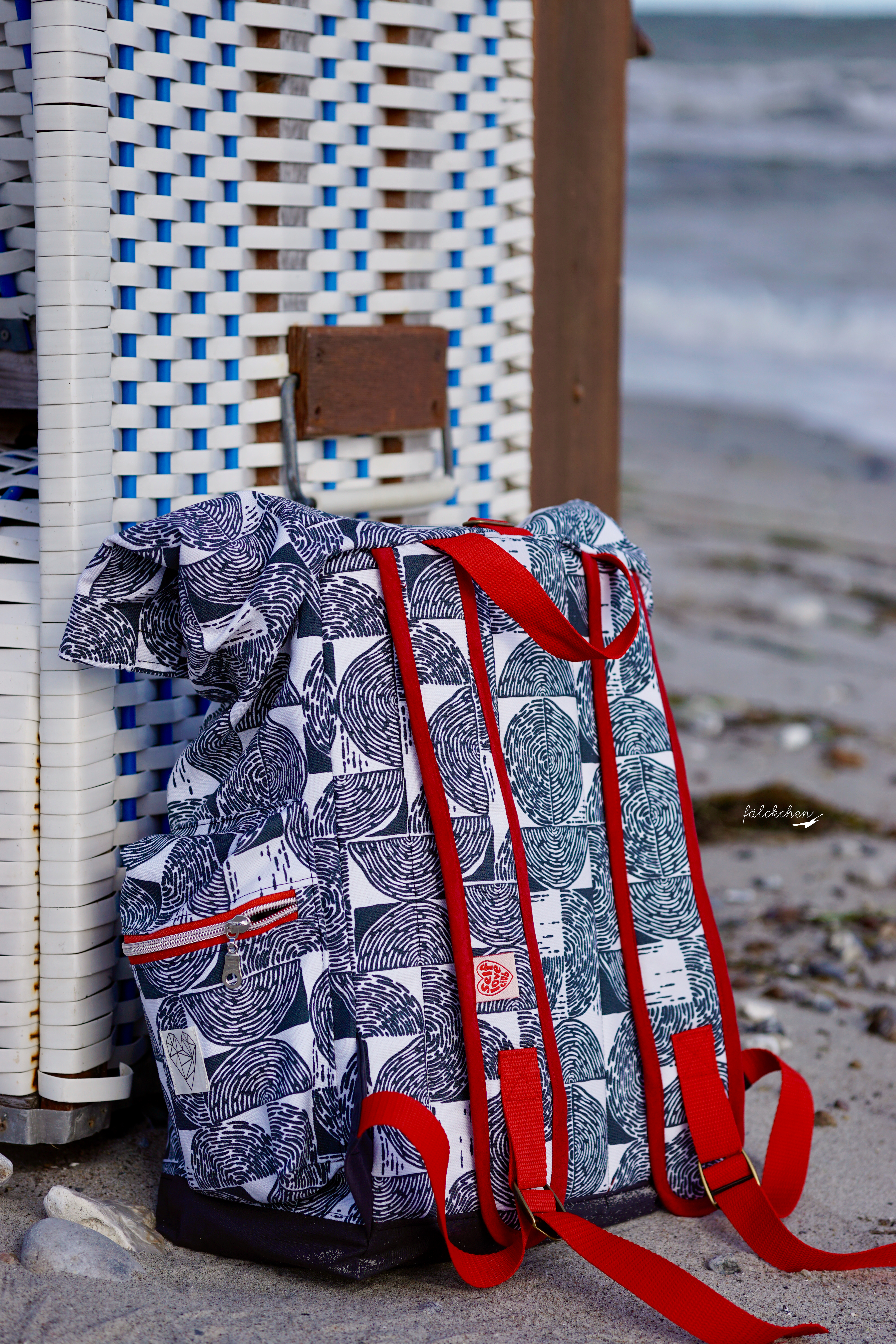 Organic fabric  -  Black Forest Geometric Tree Trunks