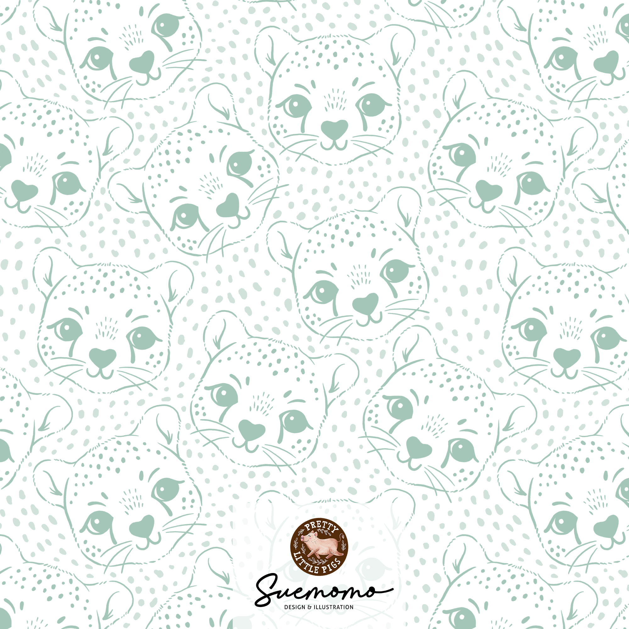 Cheetah Love Heads türkis