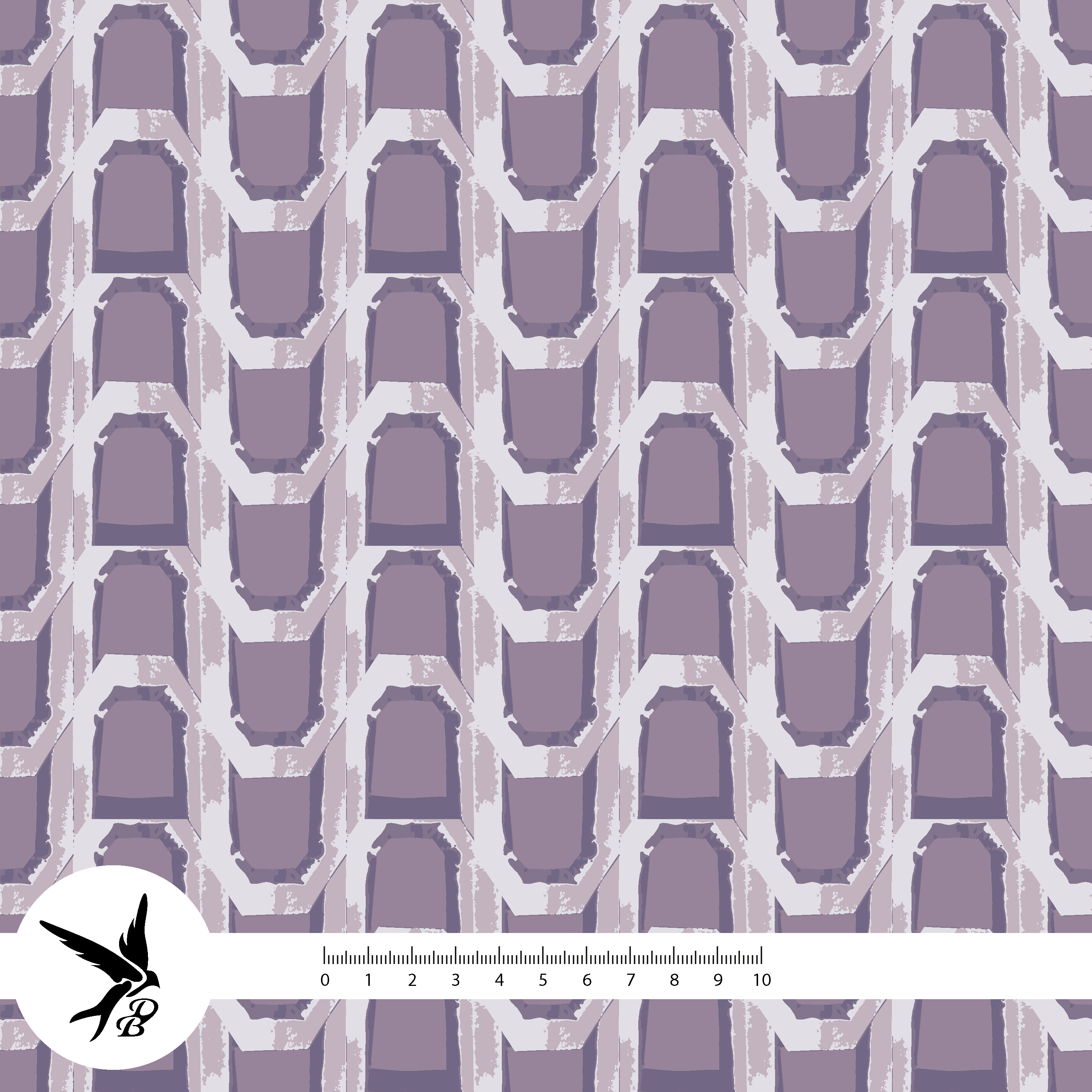 Bio Fabric - Abstract Wildness Check lilac, small 