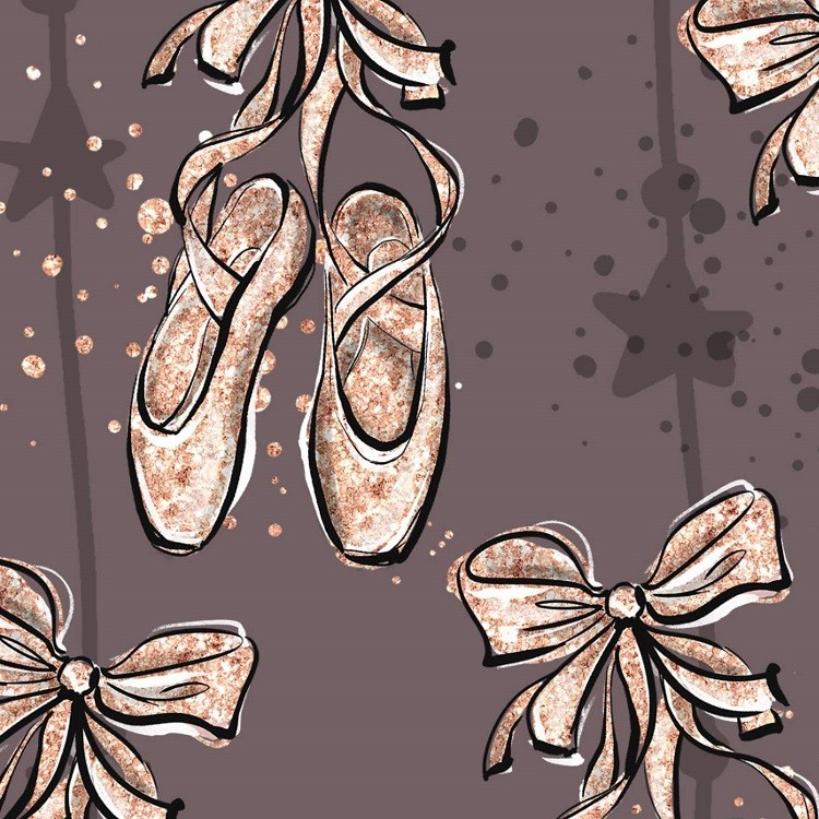Bio Webware Stoff - Ballettschuhe - LilleSelection, braun, 100% Bio-Baumwolle Bio Webware Stoff - Ballettschuhe - LilleSelection, braun, 100% Bio-Baumwolle