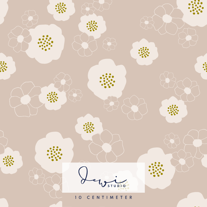 Bio Summersweat Stoff - Windflower Meadow Soft - DewiStudio, Floral & Blumen, beige, Breite 150 cm Bio Summersweat Stoff - Windflower Meadow Soft - DewiStudio, Floral & Blumen, beige, Breite 150 cm