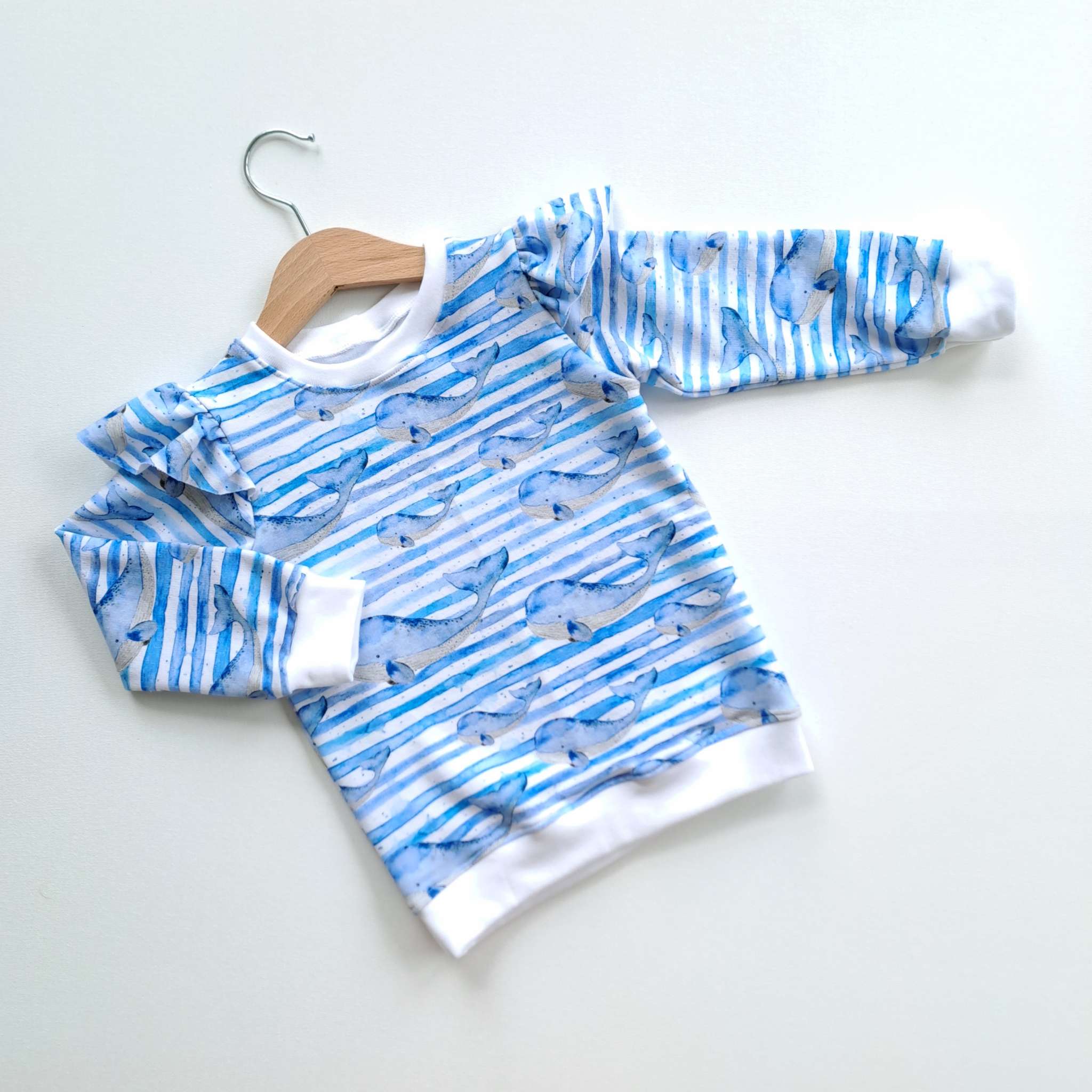 Bio Stoff - Little Whale Gray by Simone Kelly in gray