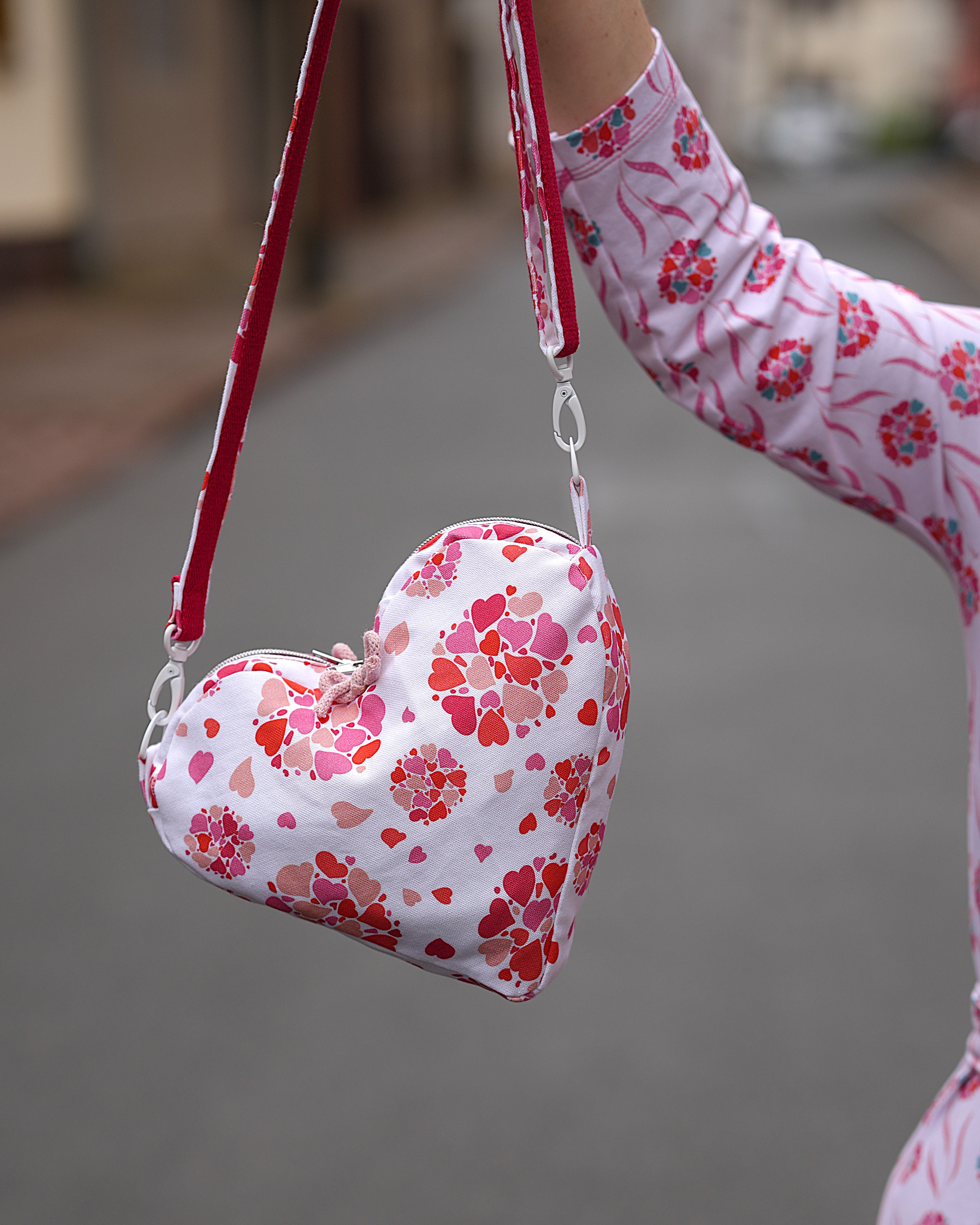 Bio Stoff - Herz Kugel grün