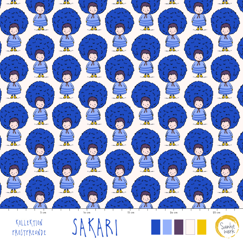 Bio Stoff  - Sakari - Sanktwerk, Kinder, Winter, weiß