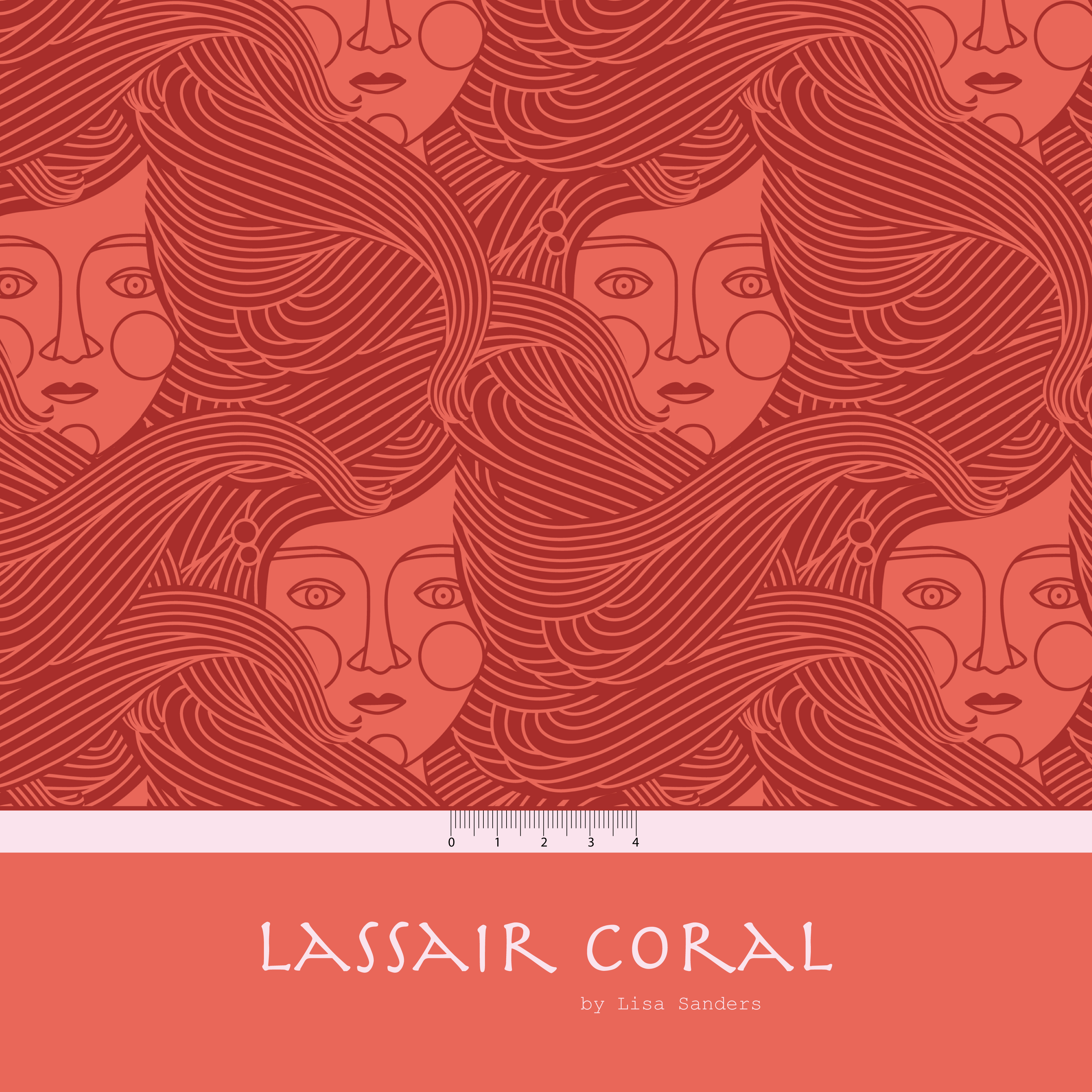 Bio Webware Stoff - Lassair Coral - LisaSanders, Maritim, orange, 100% Bio-Baumwolle Bio Webware Stoff - Lassair Coral - LisaSanders, Maritim, orange, 100% Bio-Baumwolle