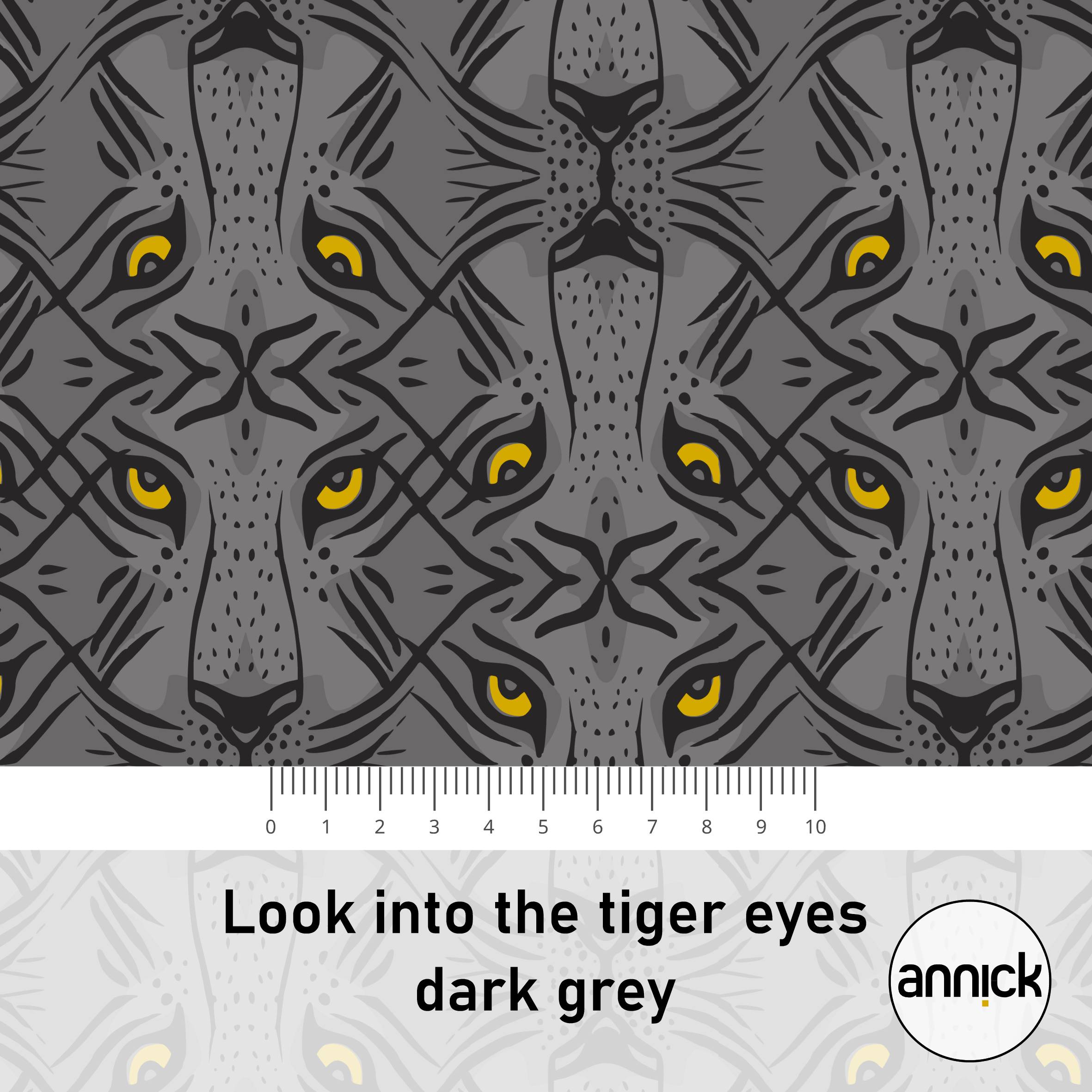 Bio Canvas Stoff - Look into the tiger eyes dark grey - Annick, Tiere, Tierfellmuster, grau, 100% Bio-Baumwolle Bio Canvas Stoff - Look into the tiger eyes dark grey - Annick, Tiere, Tierfellmuster, grau, 100% Bio-Baumwolle