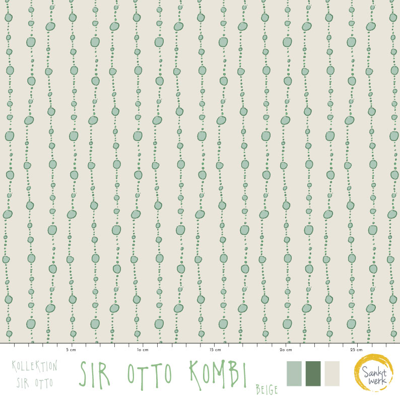 Bio Stoff - Sir Otto Kombi Beige von Sanktwerk in grün
