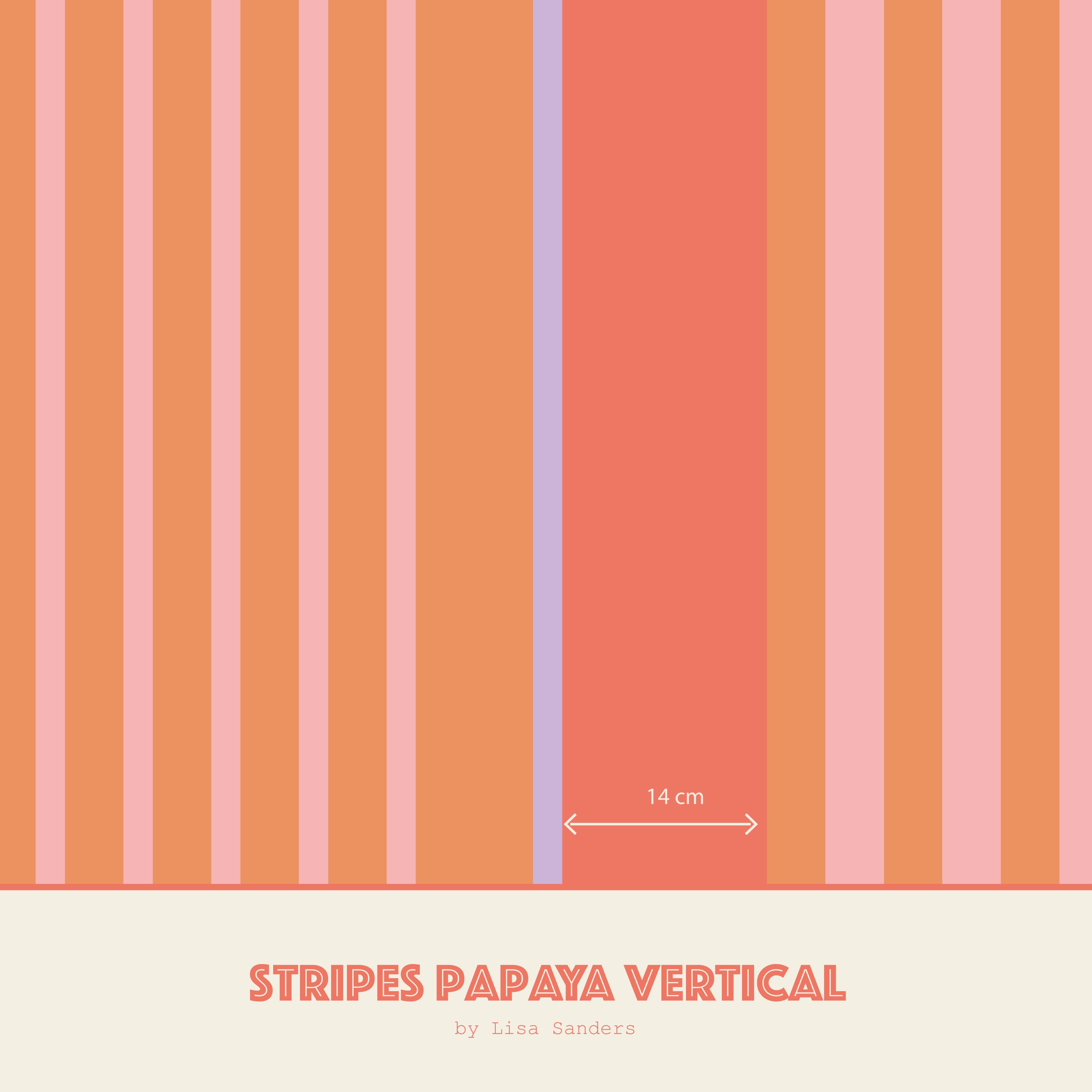 Stripes Vertical Papaya