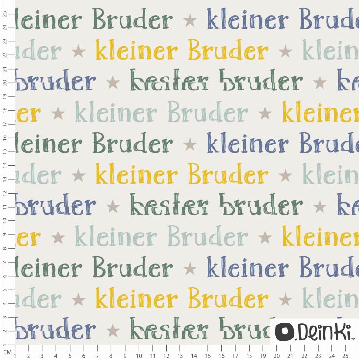 Bio Webware Stoff - Geschwister Kleiner Bruder - Deinki, creme, Buchstaben & Zahlen, 100% Bio-Baumwolle Bio Webware Stoff - Geschwister Kleiner Bruder - Deinki, creme, Buchstaben & Zahlen, 100% Bio-Baumwolle