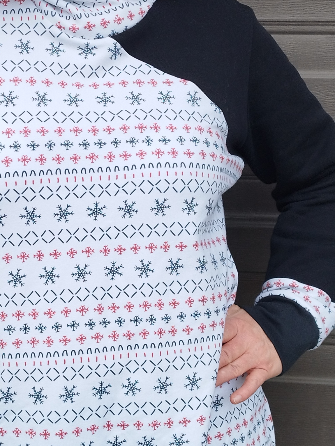 Bio Stoff - Snowflake Knit puderrosa