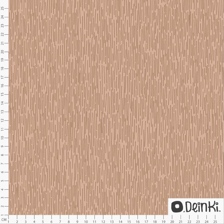 Bio Stoff - Linientextur Braun von Deinki in braun