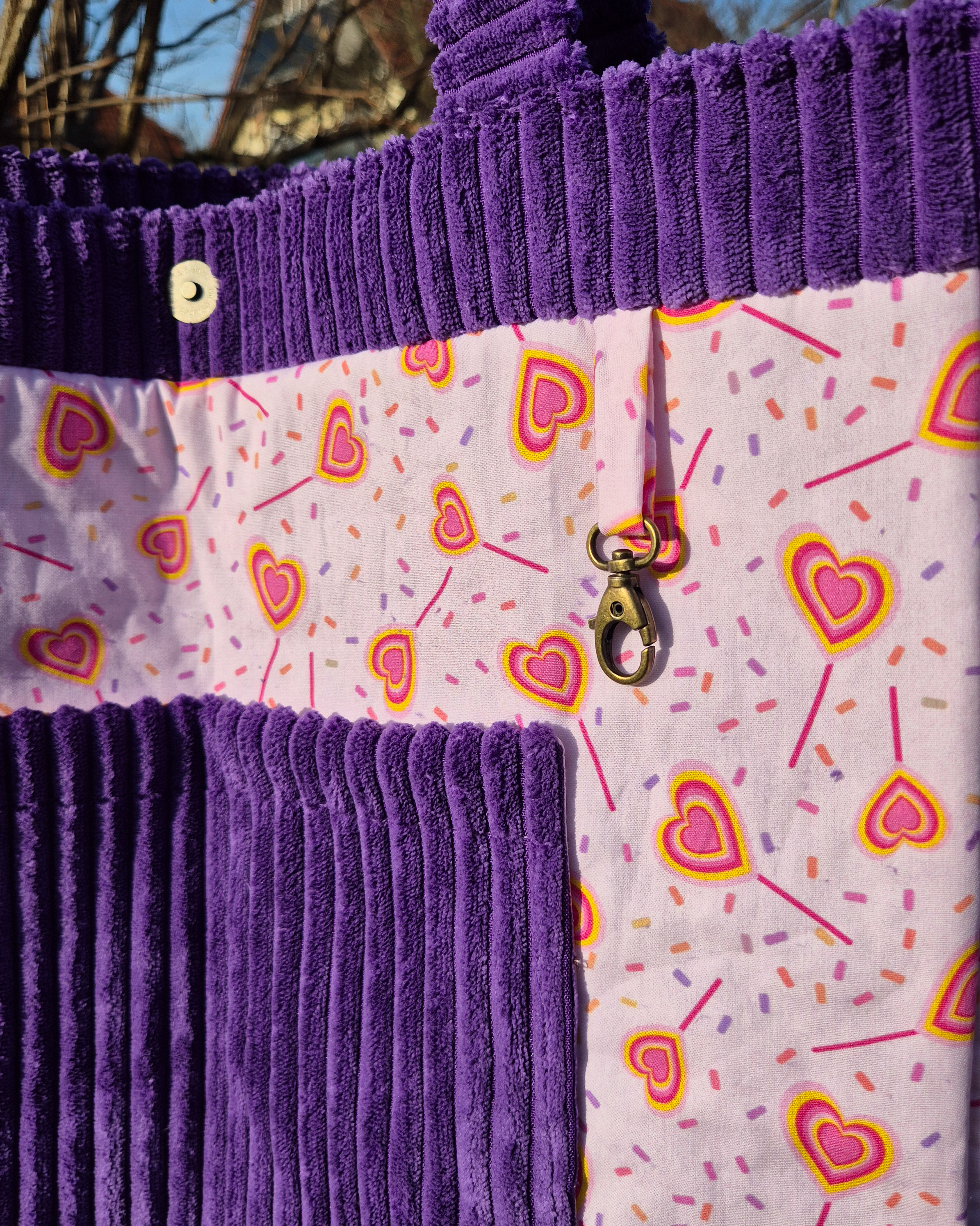 Organic fabric - Sweetheart Lolly pastel pink