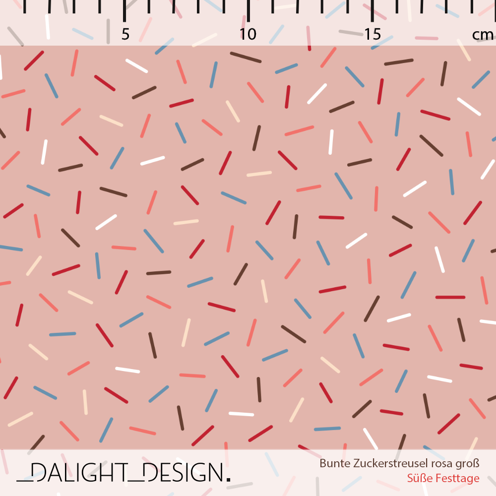 Bio Stoff - Bunte Zuckerstreusel rosa, groß 