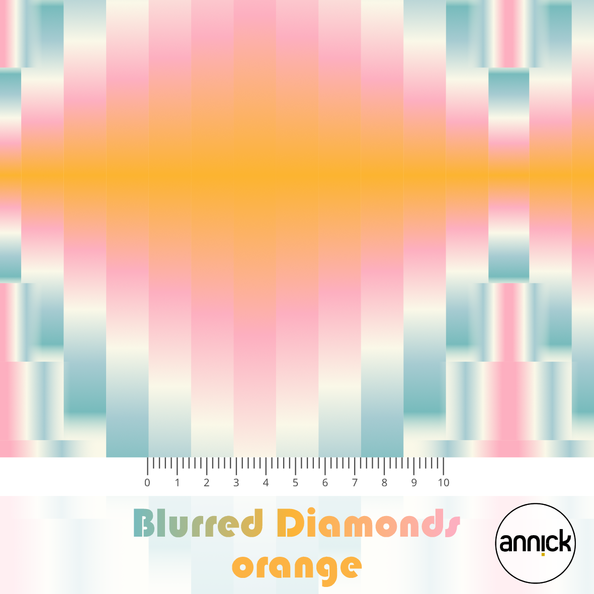 Bio Stoff  -  Blurred Diamond  - Annick, bunt, Abstrakt