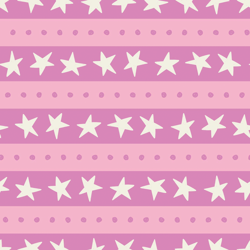 Bio Fabric - Stripes And Stars Pink by Deinki in pink Bio Fabric - Stripes And Stars Pink by Deinki in pink