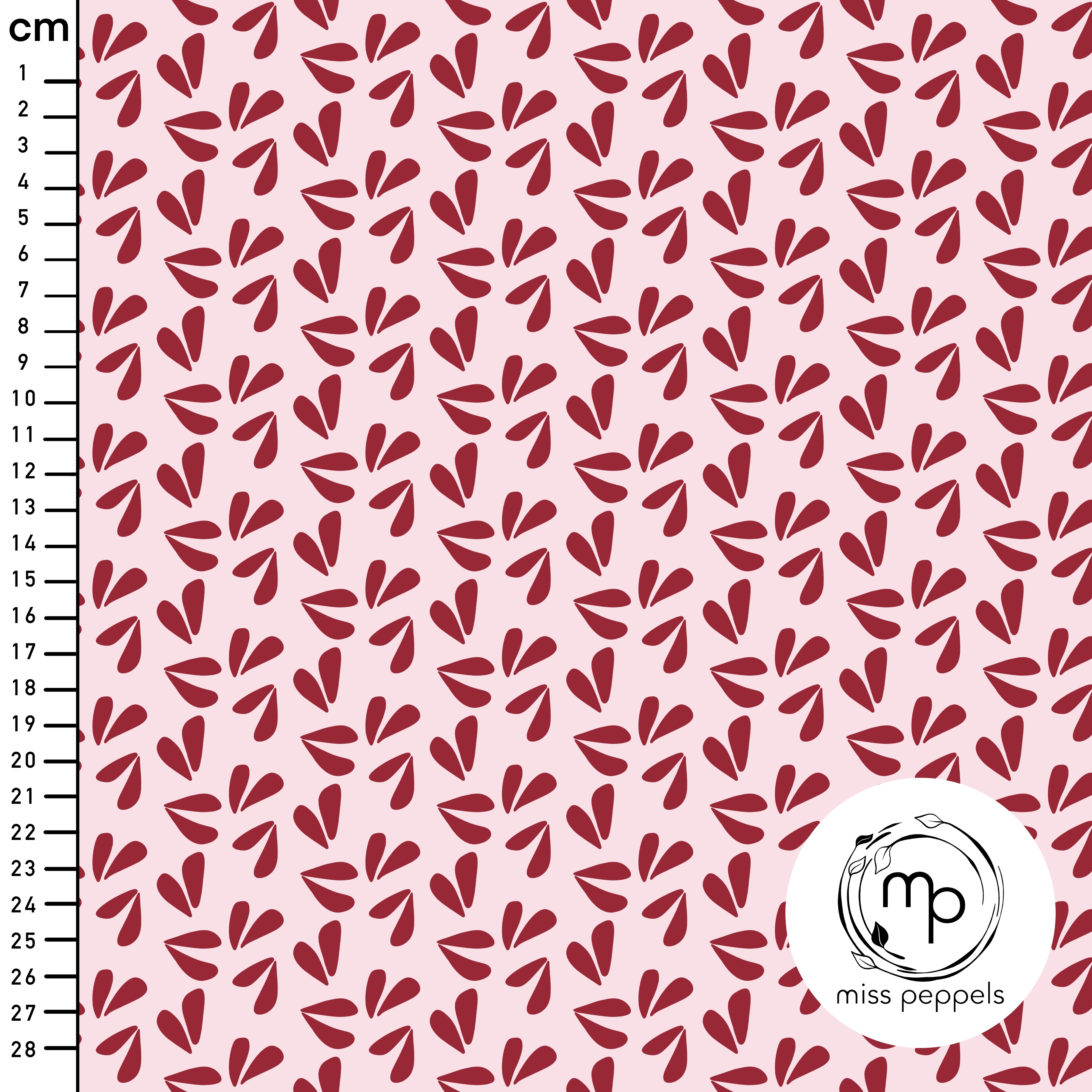 Bio Stoff - Blätter C von misspeppels in pink