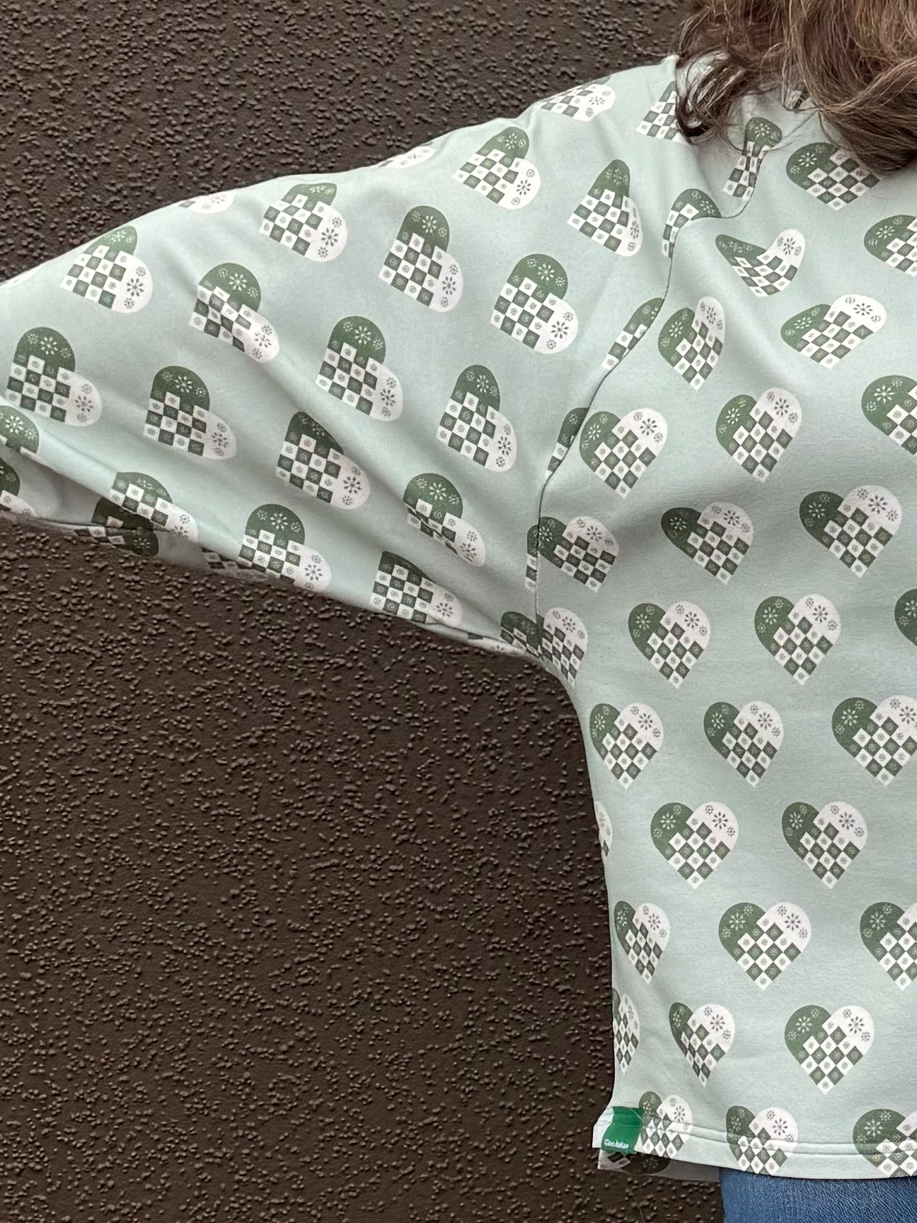 Bio Fabric - Scandinavian Hearts pink