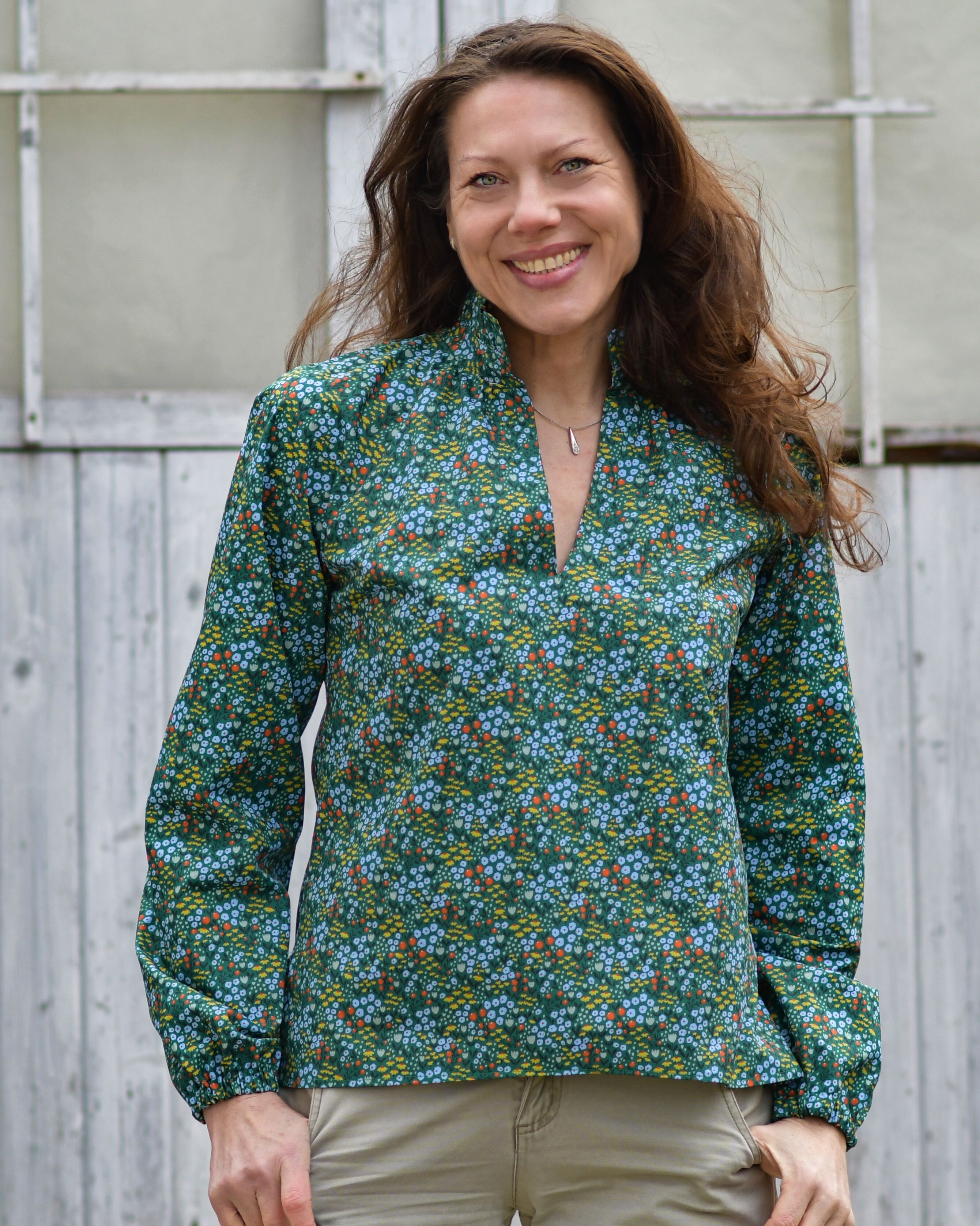 Organic Fabric  - Mini Meadow Ebony