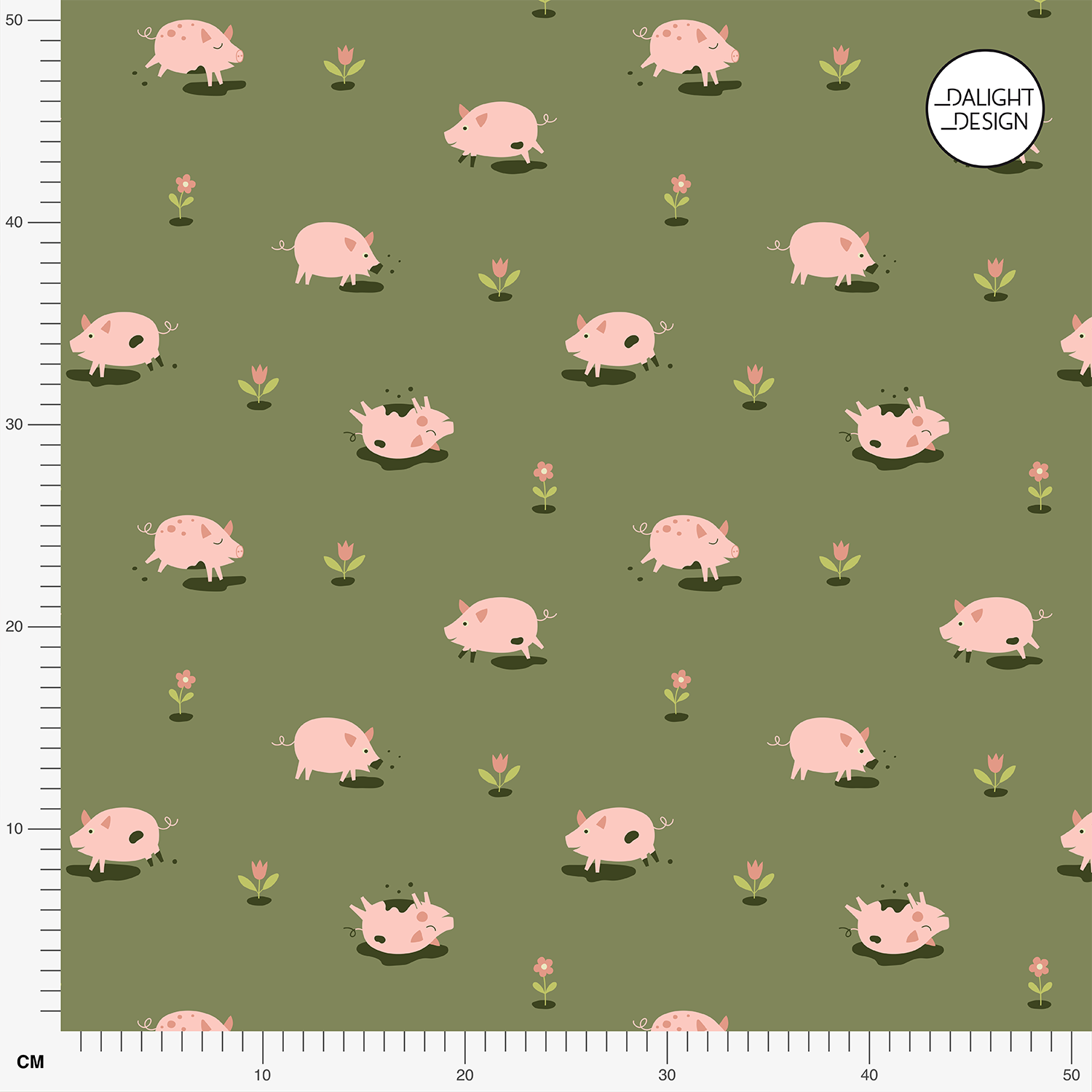 Organic fabric - Oh Schreck, so viel Dreck green