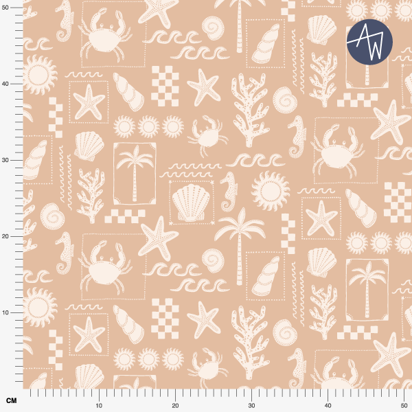 Organic fabric - Strand und Sand