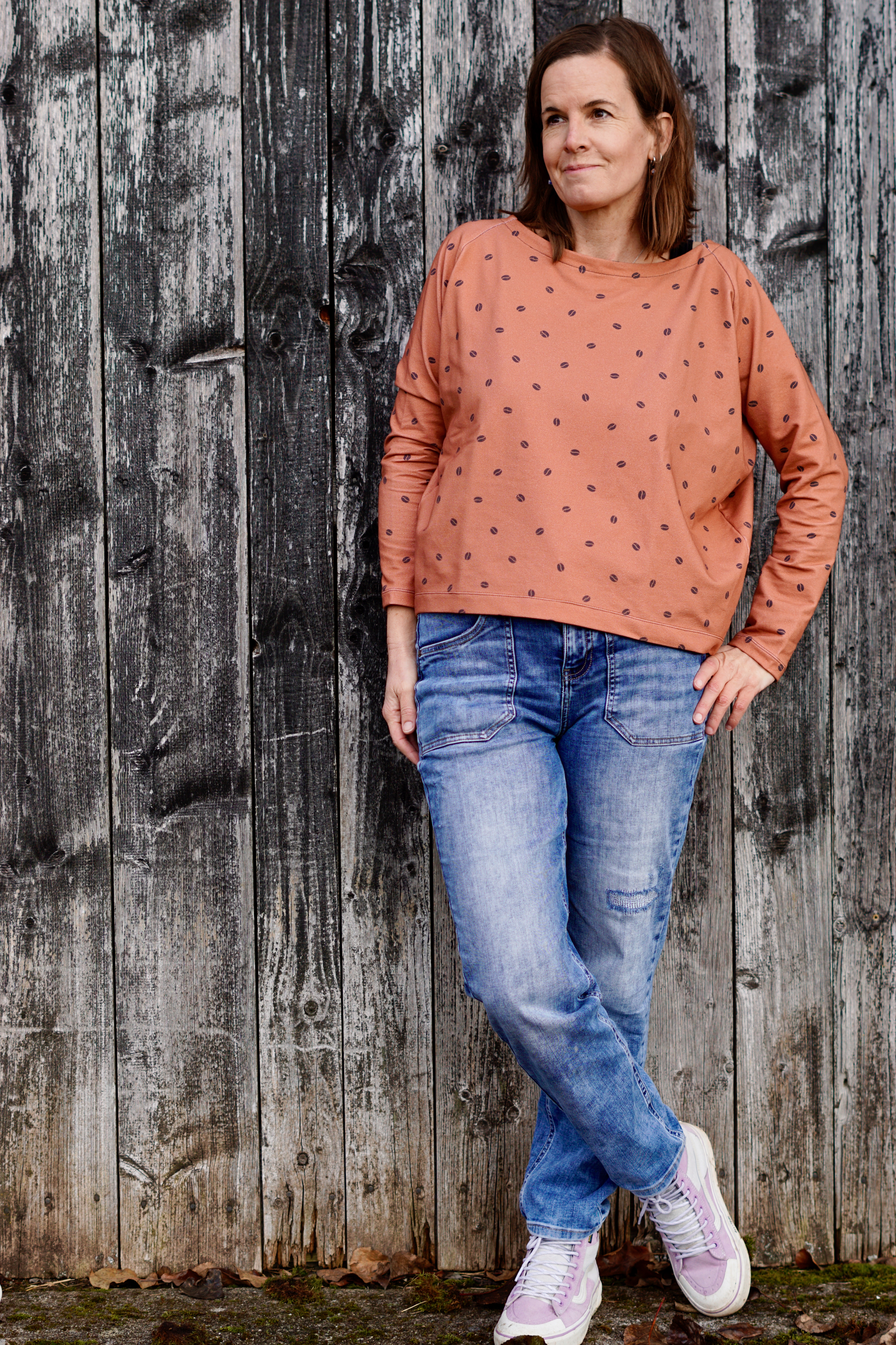 Organic Fabric - Light Lavender Coffee Beans 